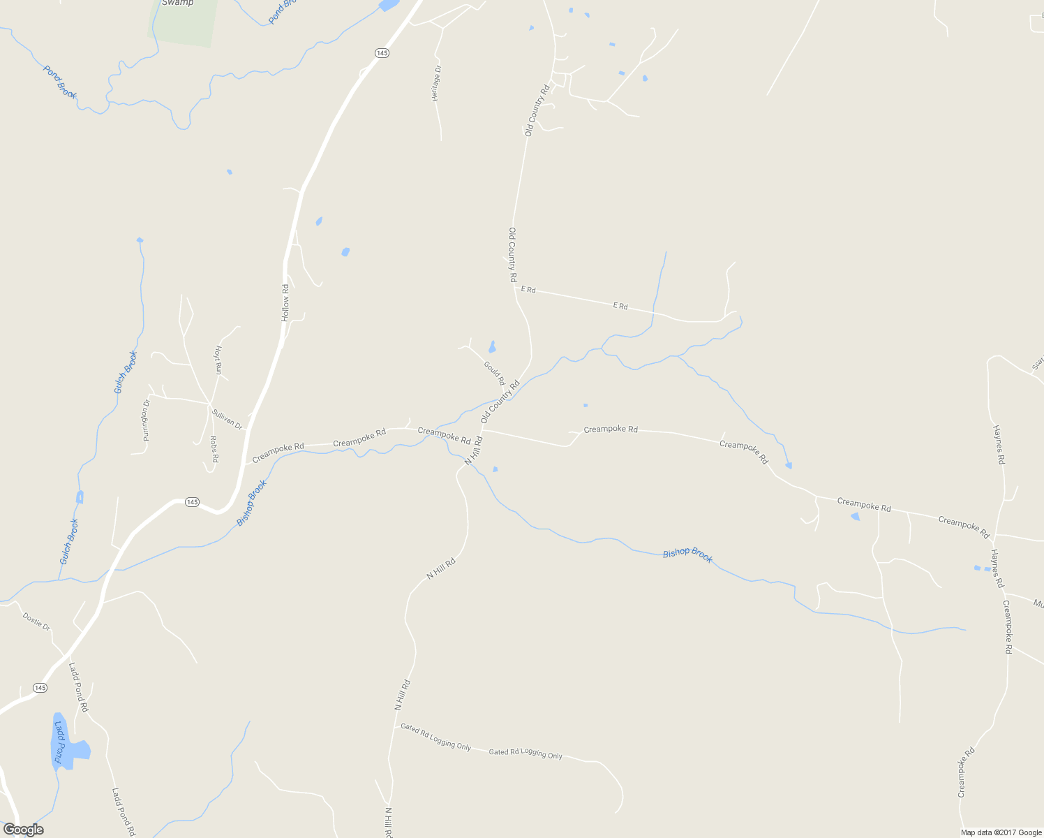 map of restaurants, bars, coffee shops, grocery stores, and more near 205 Creampoke Road in Stewartstown