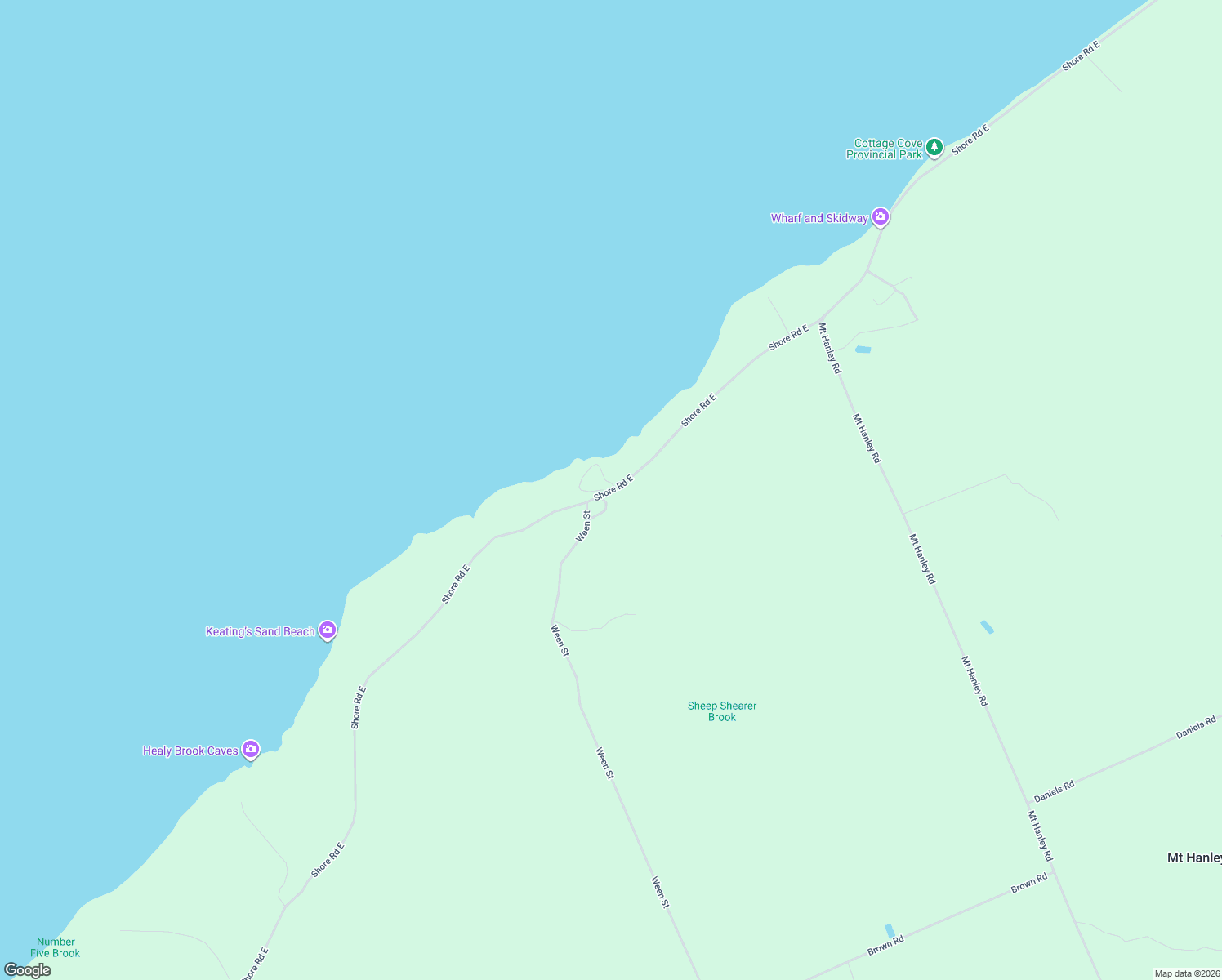 map of restaurants, bars, coffee shops, grocery stores, and more near 11591 Shore Road East in Middleton