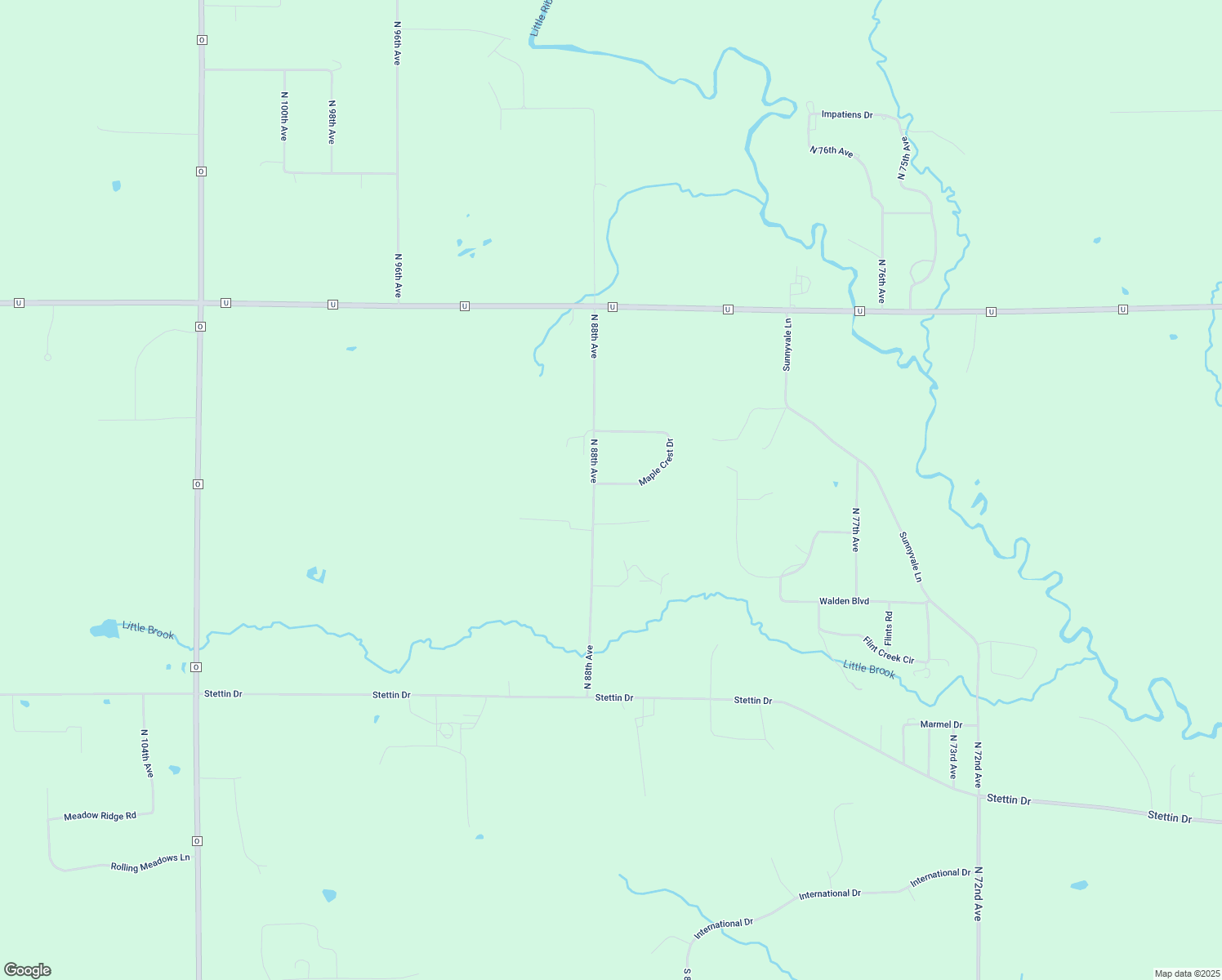map of restaurants, bars, coffee shops, grocery stores, and more near 8400 Maple Crest Drive in Wausau