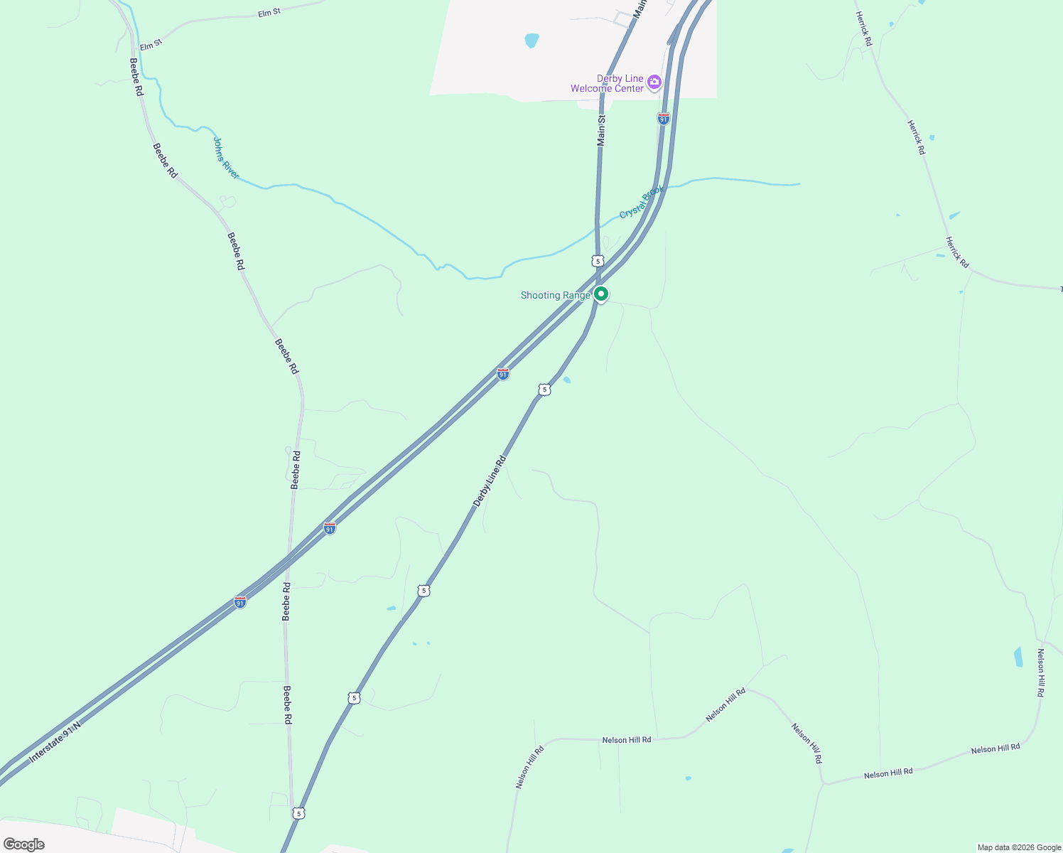 map of restaurants, bars, coffee shops, grocery stores, and more near 187 Derby Line Road in Derby