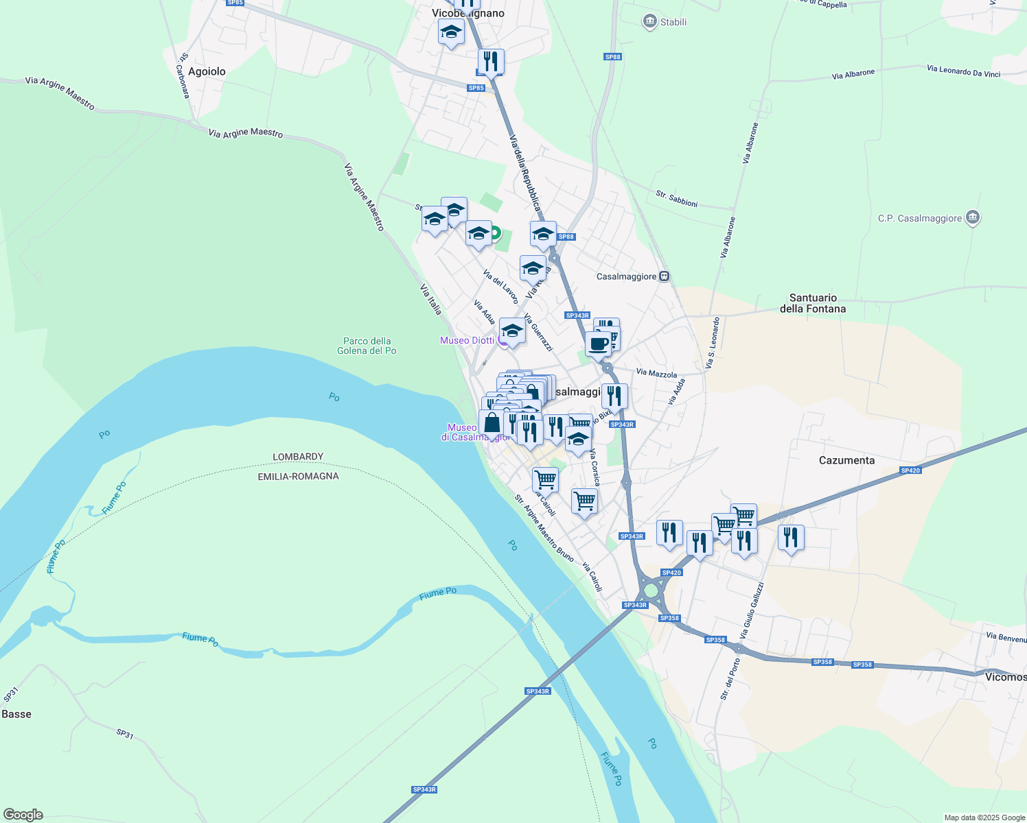 map of restaurants, bars, coffee shops, grocery stores, and more near in 