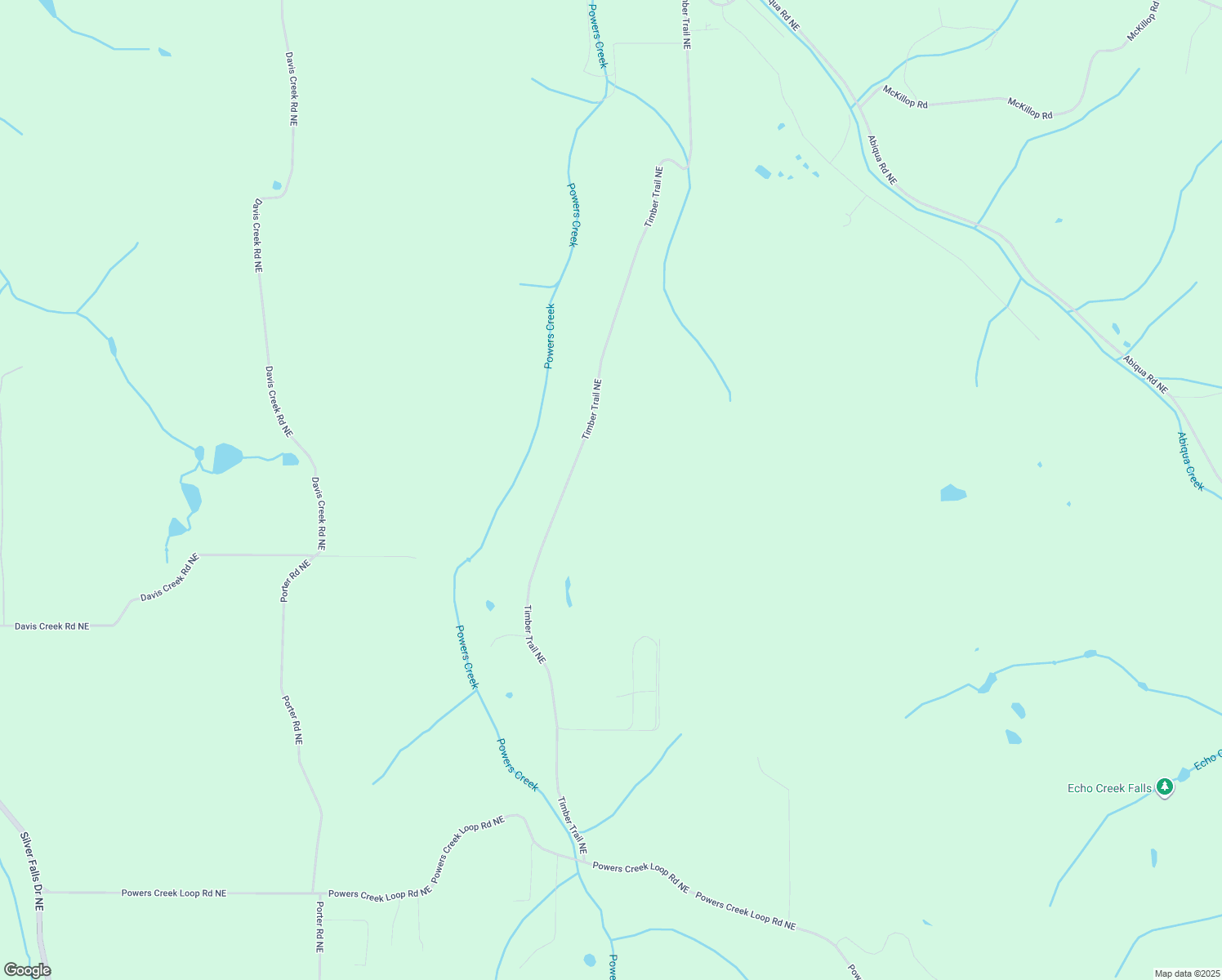map of restaurants, bars, coffee shops, grocery stores, and more near 4482 Timber Trail NE in Silverton