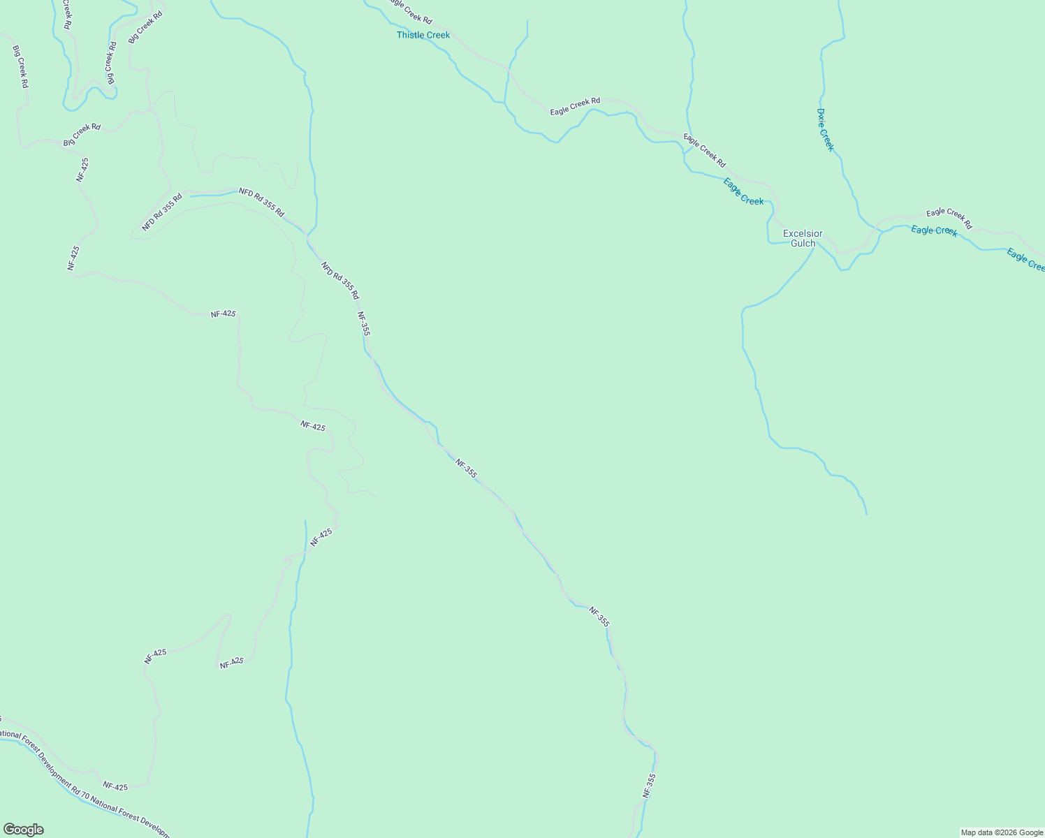 map of restaurants, bars, coffee shops, grocery stores, and more near National Forest Development Road 355 in Halfway