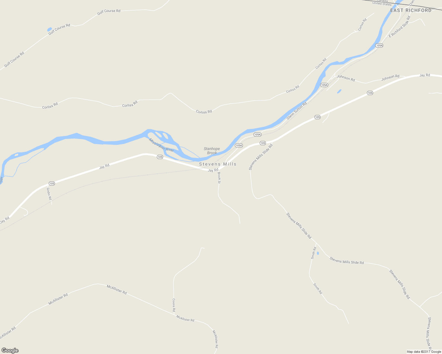 map of restaurants, bars, coffee shops, grocery stores, and more near 50 Brook Street in Richford