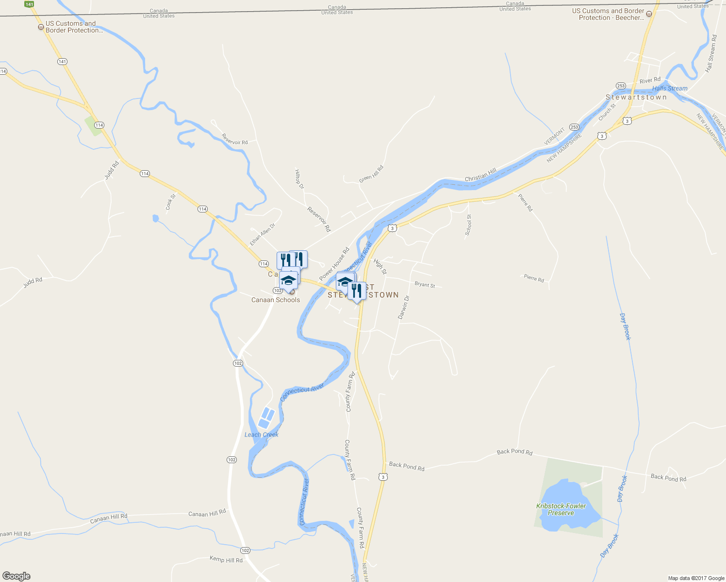 map of restaurants, bars, coffee shops, grocery stores, and more near in Stewartstown
