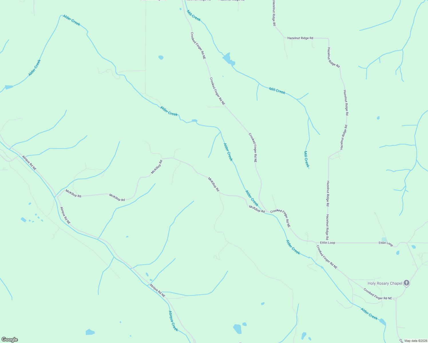 map of restaurants, bars, coffee shops, grocery stores, and more near 20125 McKillop Road in Scotts Mills