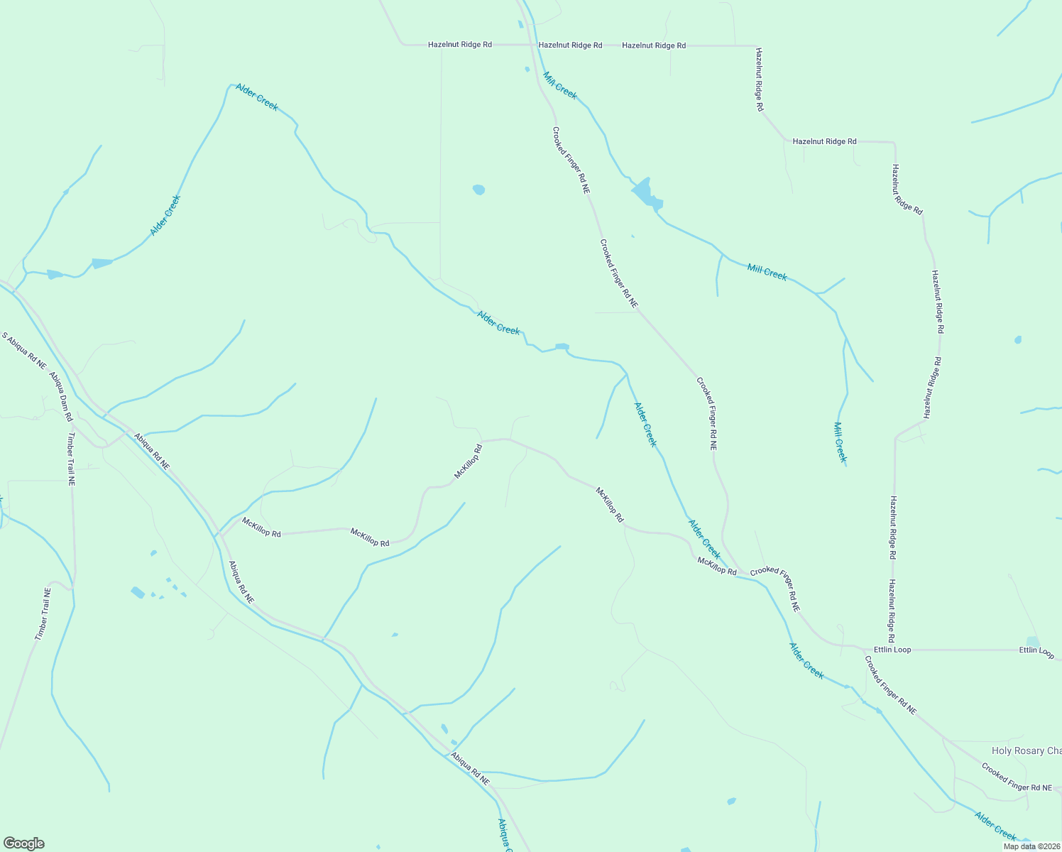 map of restaurants, bars, coffee shops, grocery stores, and more near 19877-20125 McKillop Road in Scotts Mills