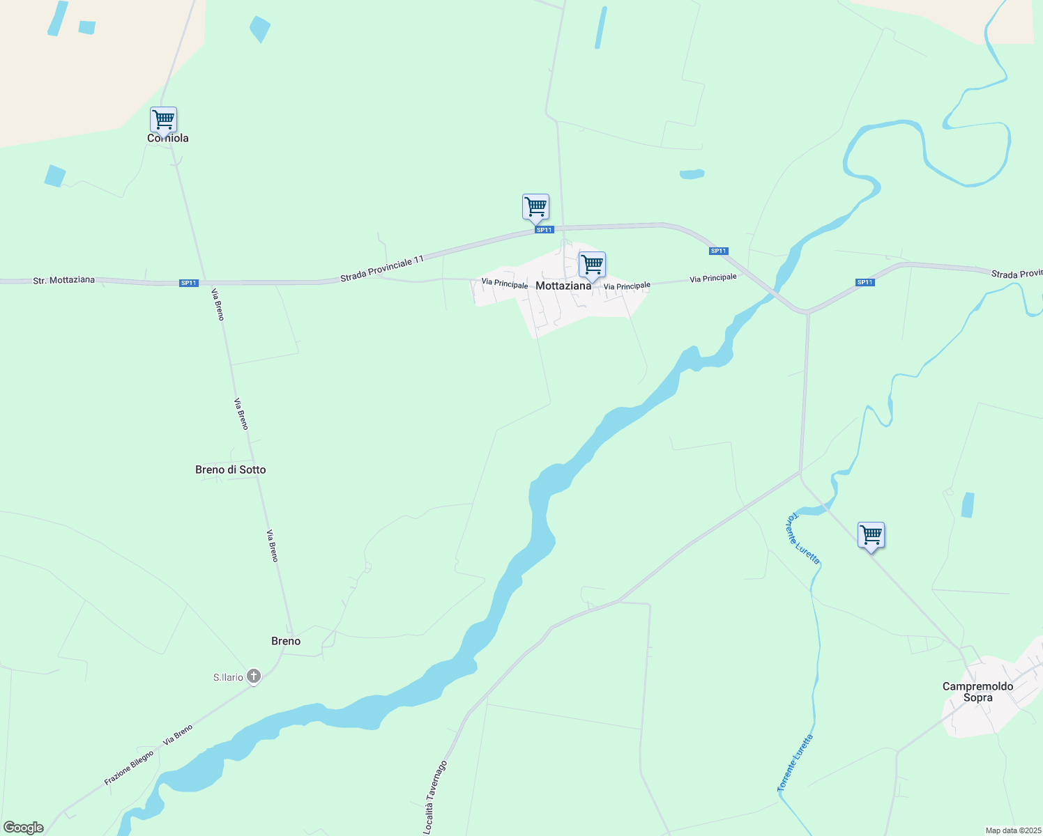 map of restaurants, bars, coffee shops, grocery stores, and more near in Province of Piacenza