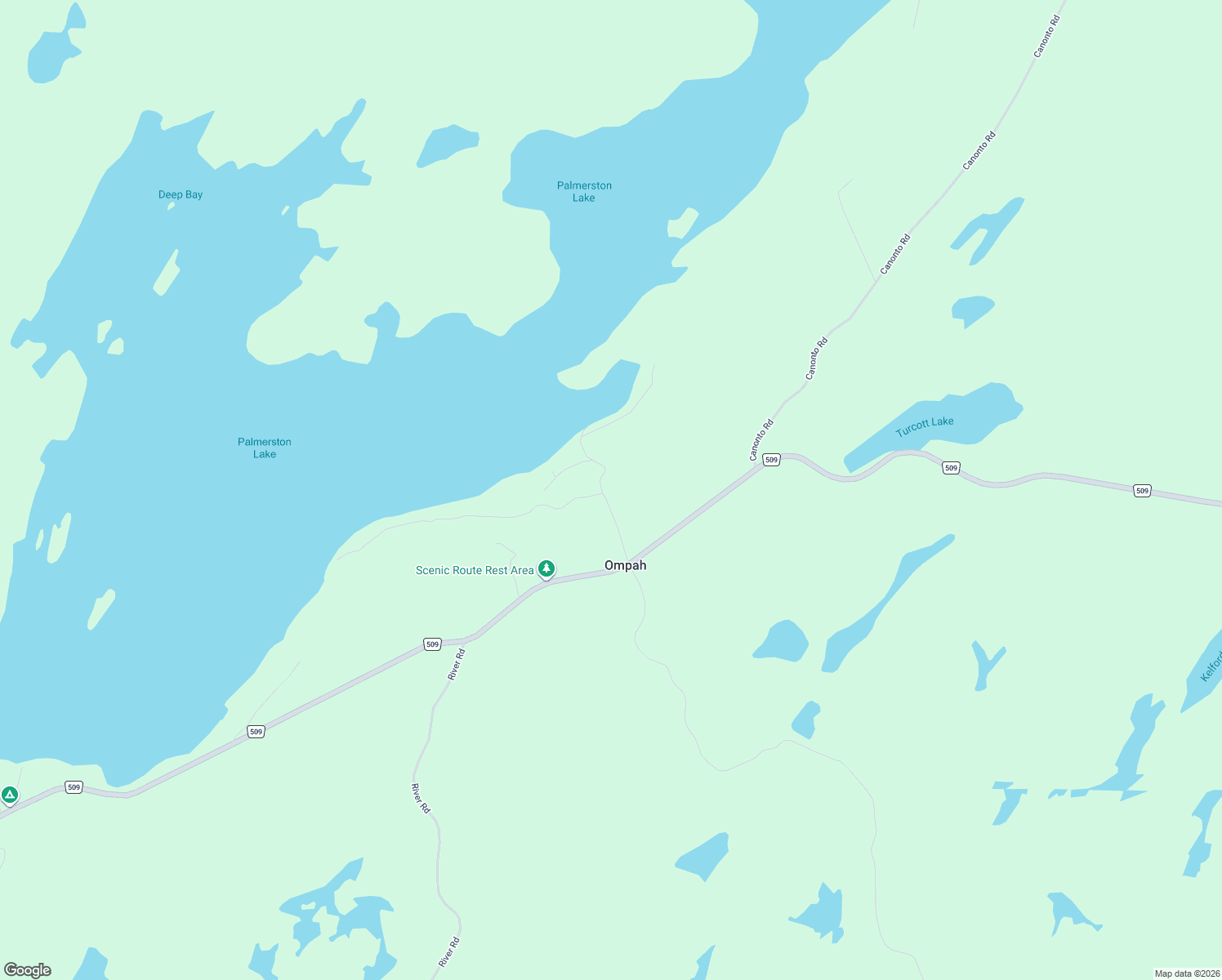 map of restaurants, bars, coffee shops, grocery stores, and more near 1062 Lake Road in Ompah