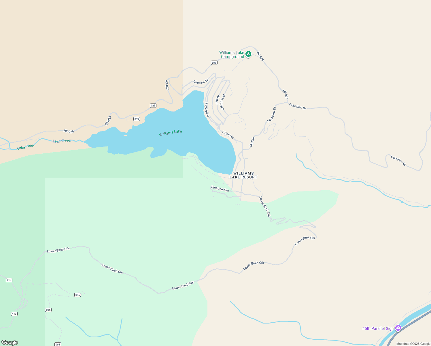 map of restaurants, bars, coffee shops, grocery stores, and more near South Shoreline Drive in Salmon