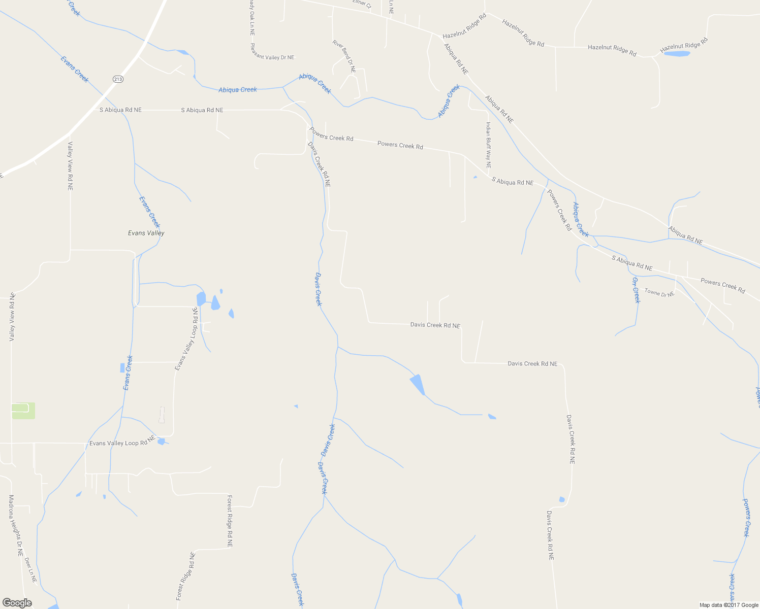 map of restaurants, bars, coffee shops, grocery stores, and more near 5934 Davis Creek Road Northeast in Silverton