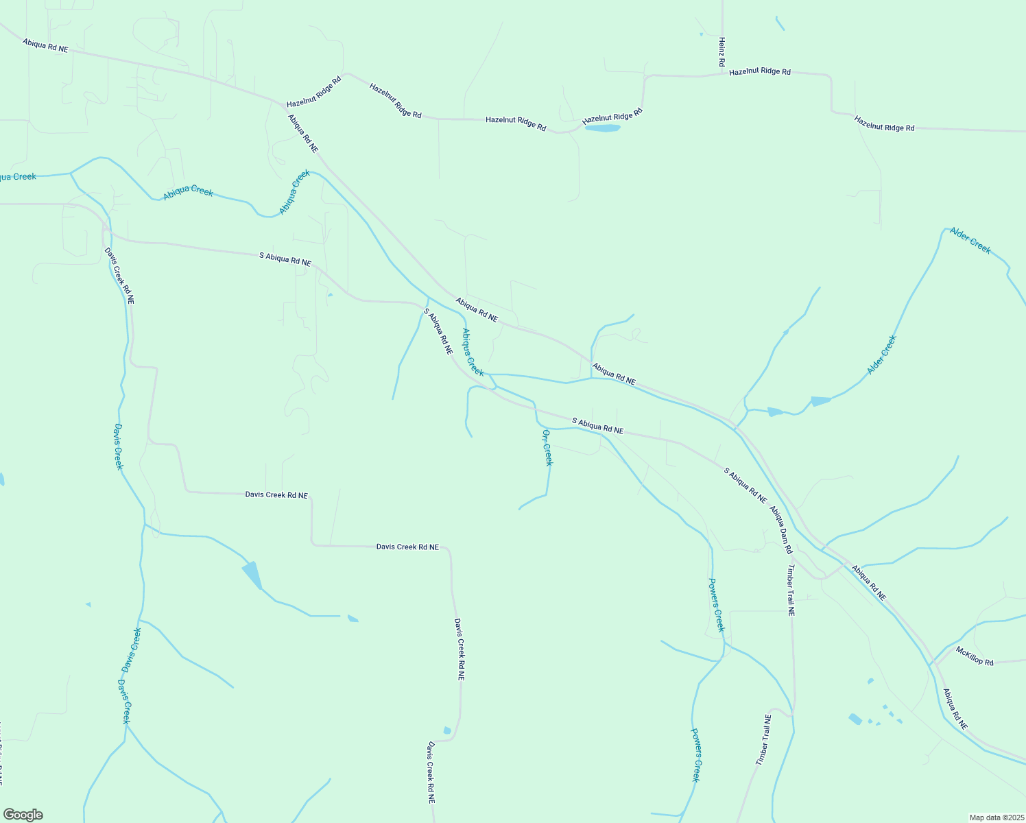 map of restaurants, bars, coffee shops, grocery stores, and more near 17625 South Abiqua Road Northeast in Silverton