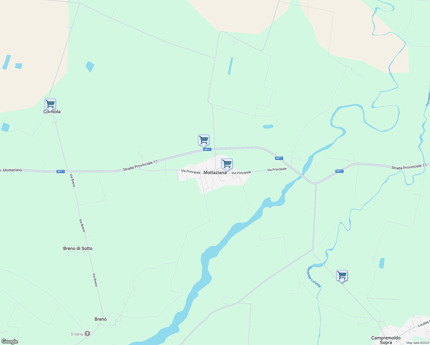 map of restaurants, bars, coffee shops, grocery stores, and more near in Mottaziana