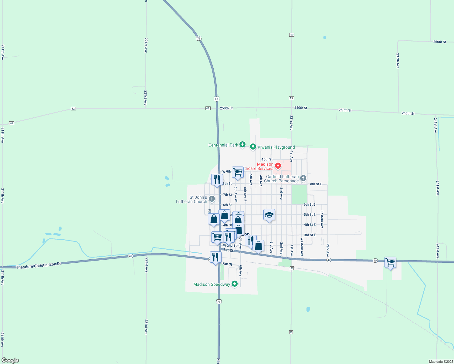 map of restaurants, bars, coffee shops, grocery stores, and more near 813 7th Avenue in Madison