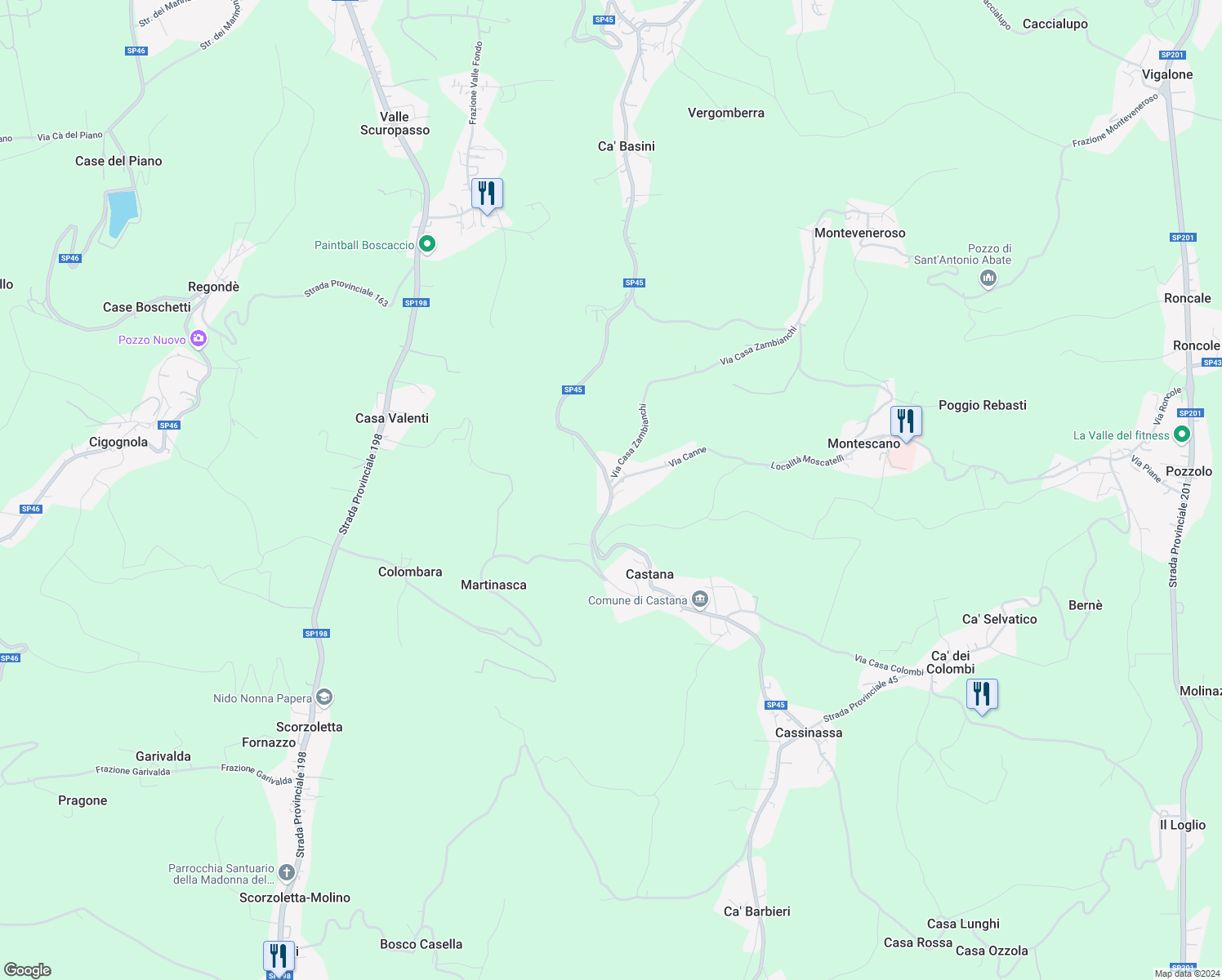 map of restaurants, bars, coffee shops, grocery stores, and more near 5 Via Roma in Palazzina