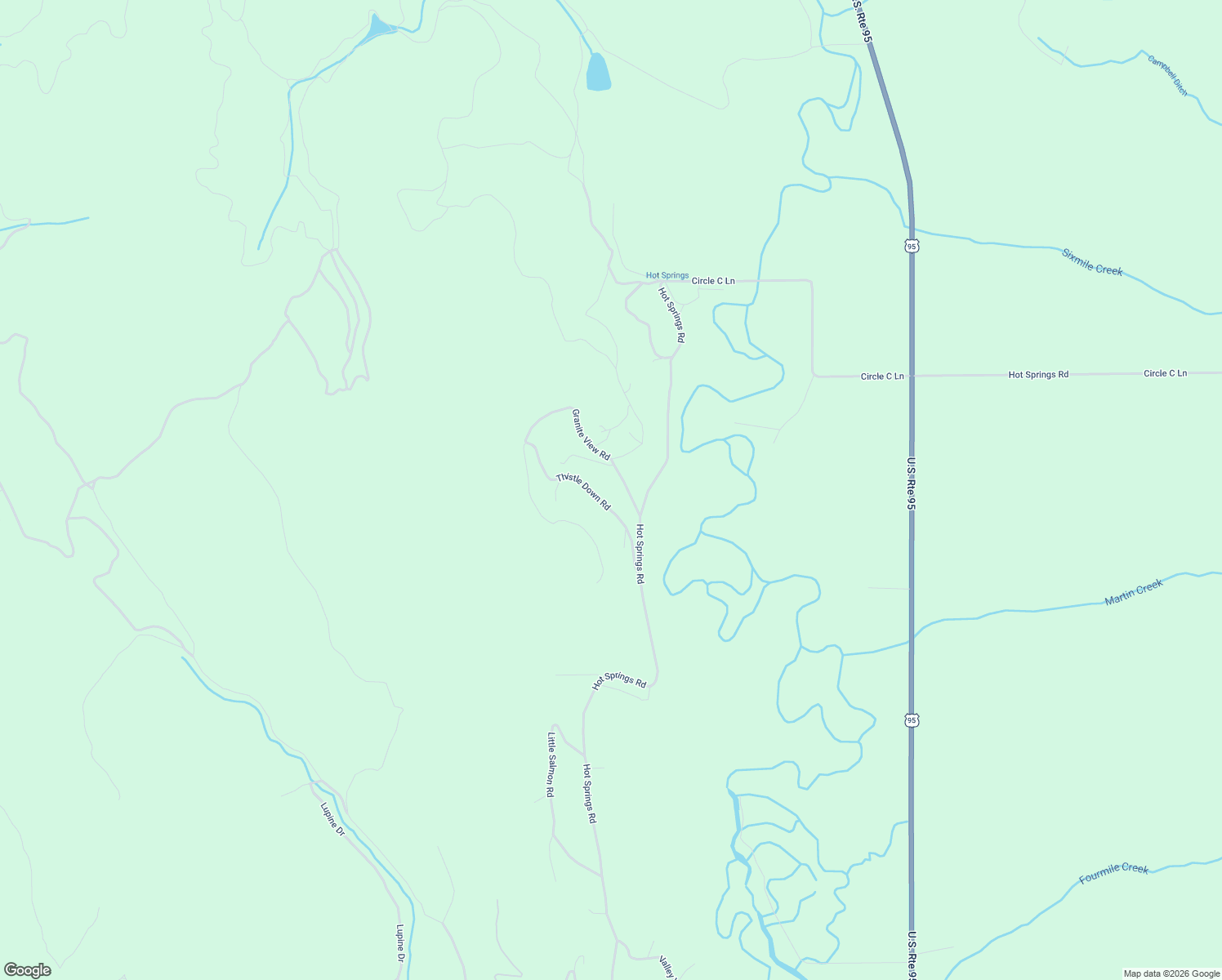 map of restaurants, bars, coffee shops, grocery stores, and more near 4023 Granite View Road in New Meadows