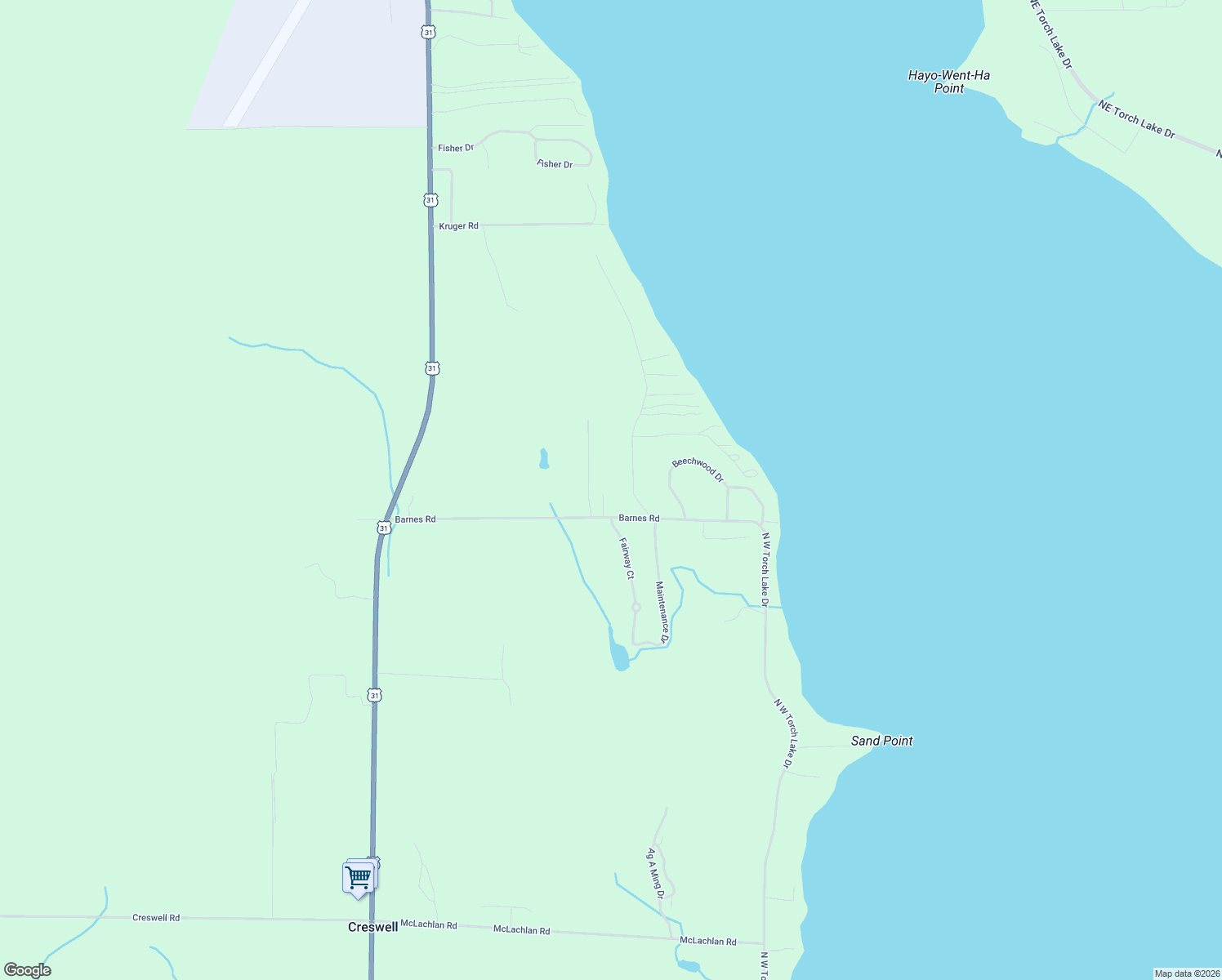 map of restaurants, bars, coffee shops, grocery stores, and more near 211 Sugarbush Road in Antrim