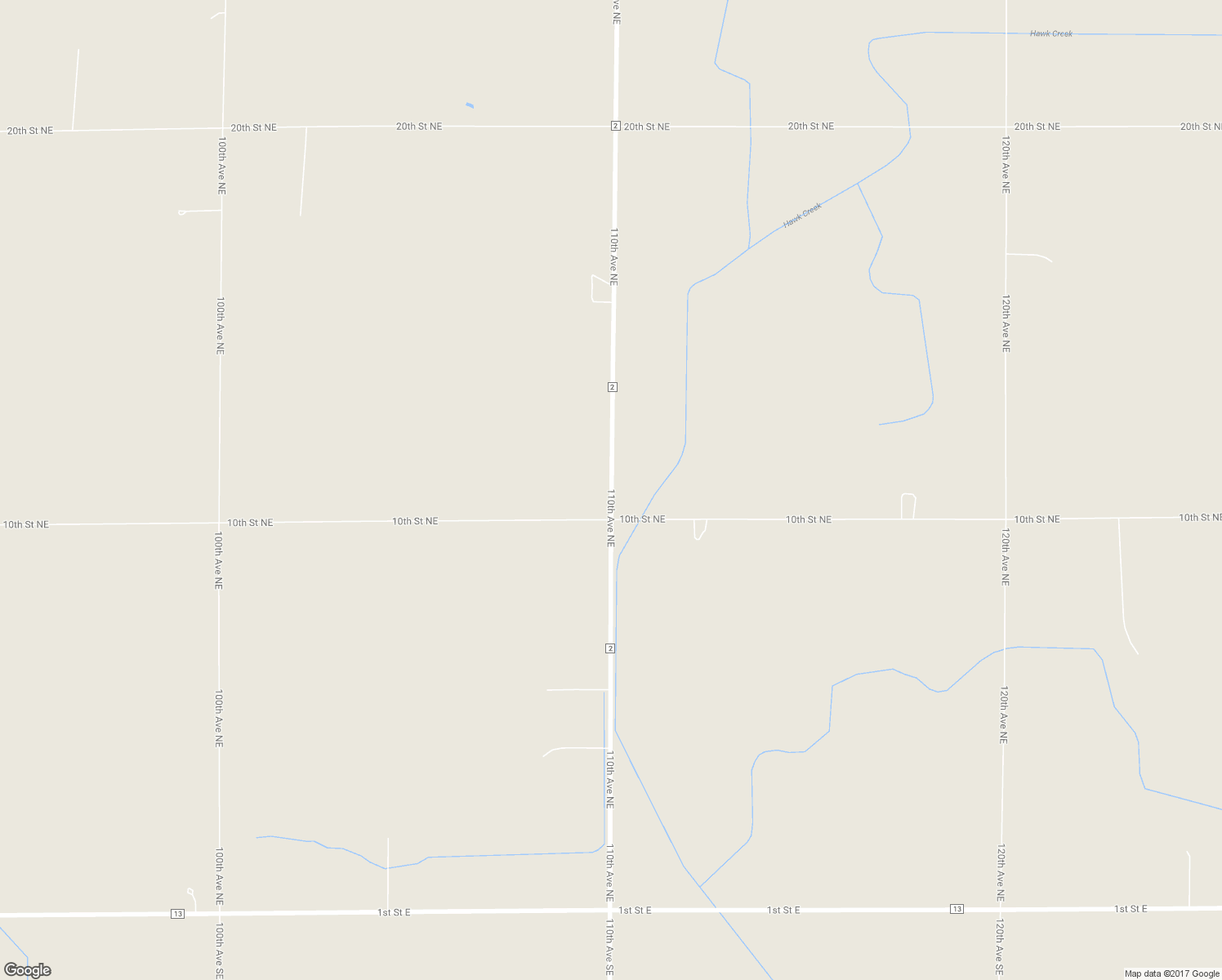 map of restaurants, bars, coffee shops, grocery stores, and more near 1055 110th Avenue Northeast in Clara City