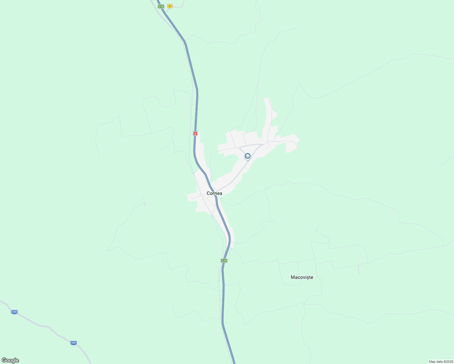 map of restaurants, bars, coffee shops, grocery stores, and more near in Cornea