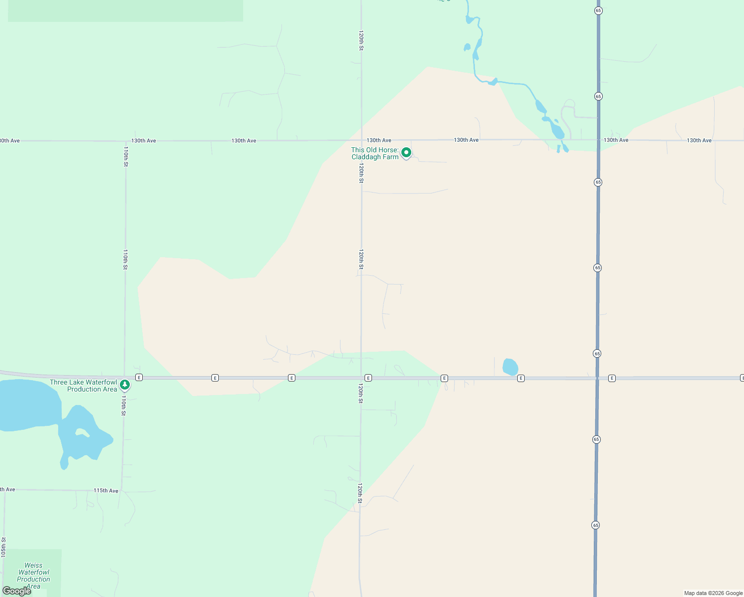 map of restaurants, bars, coffee shops, grocery stores, and more near 1236 121st Street in New Richmond