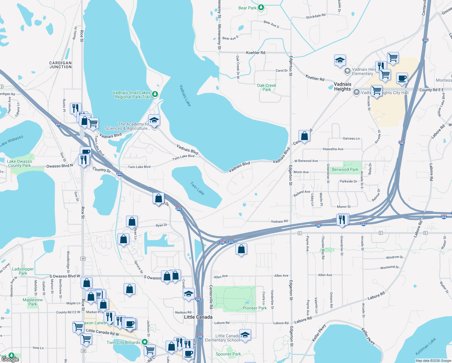 423 Vadnais Lake Drive, Vadnais Heights MN Walk Score
