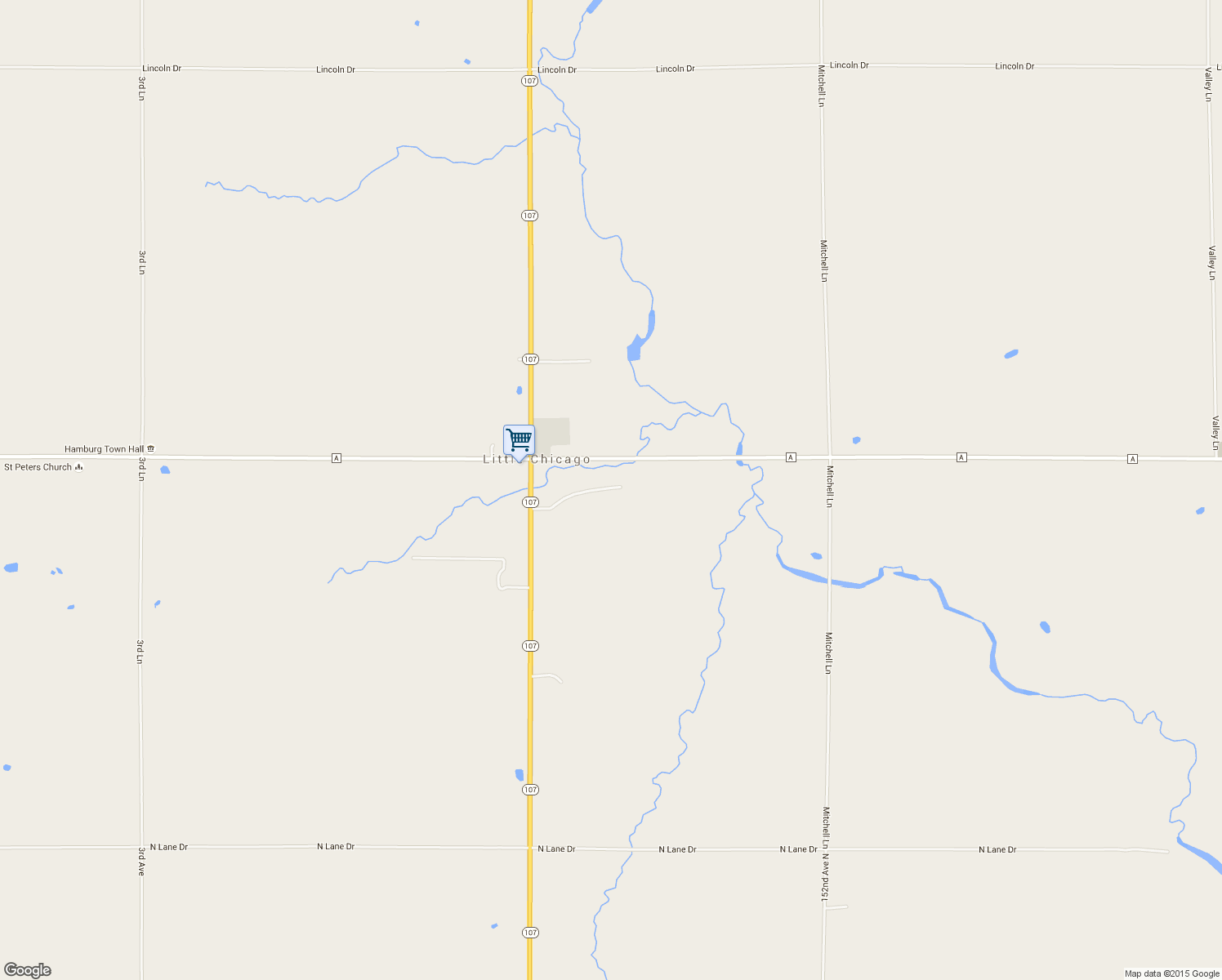map of restaurants, bars, coffee shops, grocery stores, and more near 16139 County Road A in Marathon City