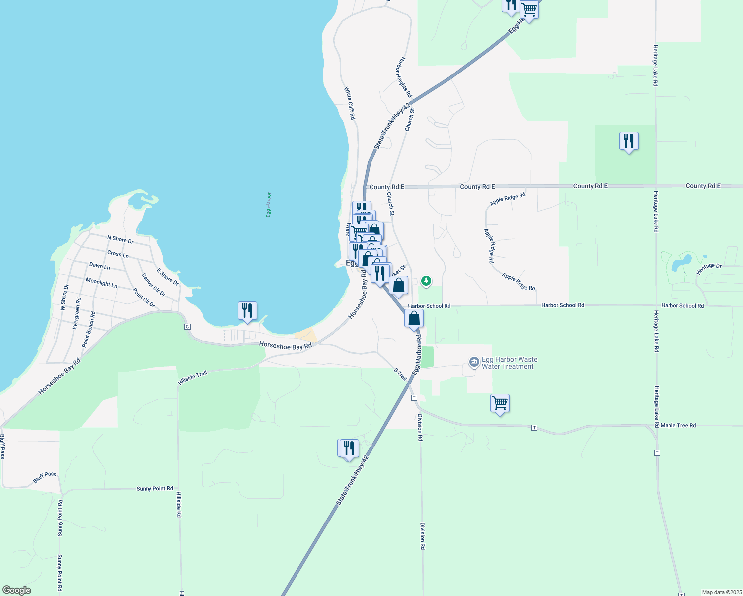7715 Alpine Road, Egg Harbor WI Walk Score