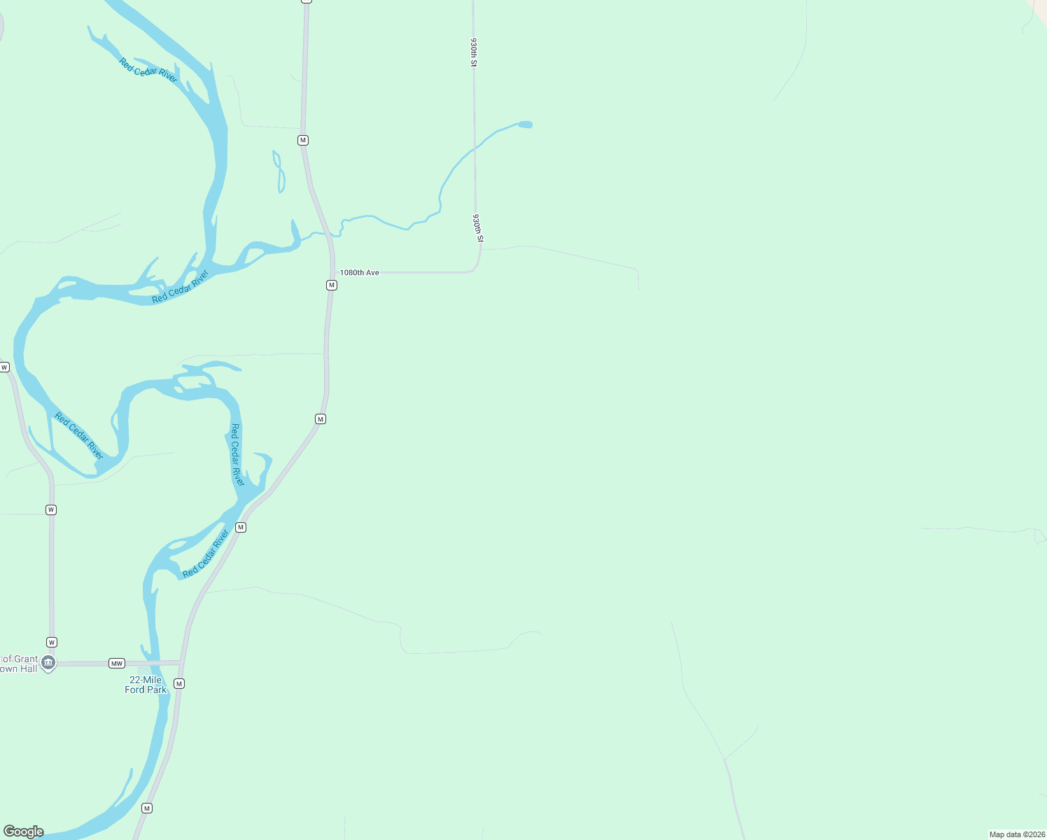 map of restaurants, bars, coffee shops, grocery stores, and more near E9382 1080th Avenue in Colfax
