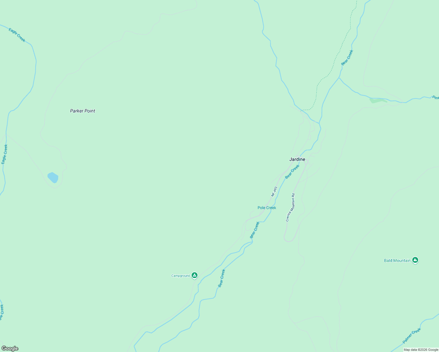 map of restaurants, bars, coffee shops, grocery stores, and more near 499 Jardine Road in Gardiner