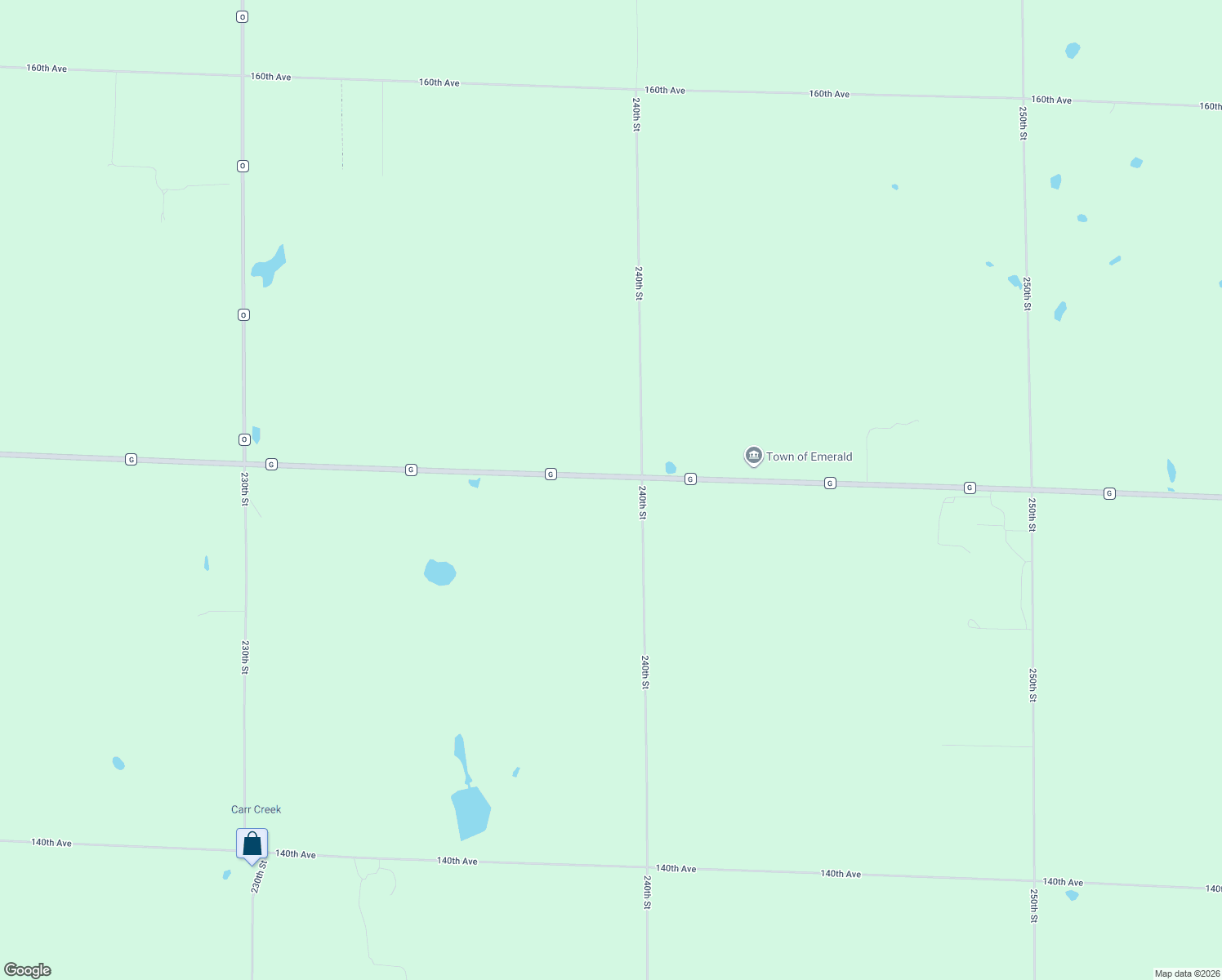 map of restaurants, bars, coffee shops, grocery stores, and more near 2399 County Road G in Glenwood City