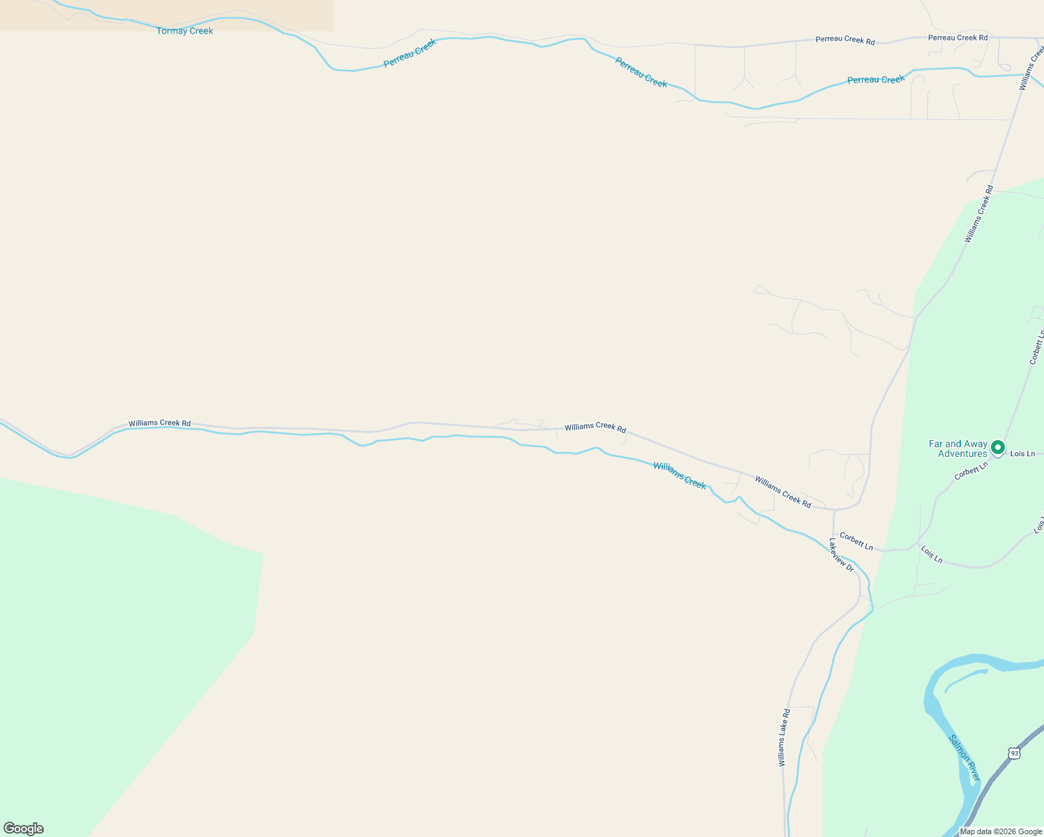 map of restaurants, bars, coffee shops, grocery stores, and more near National Forest Development Road 021 in Salmon