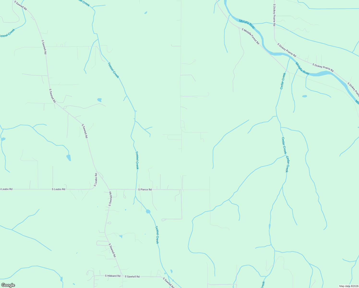 map of restaurants, bars, coffee shops, grocery stores, and more near 15687 South Tall Timber Lane in Molalla