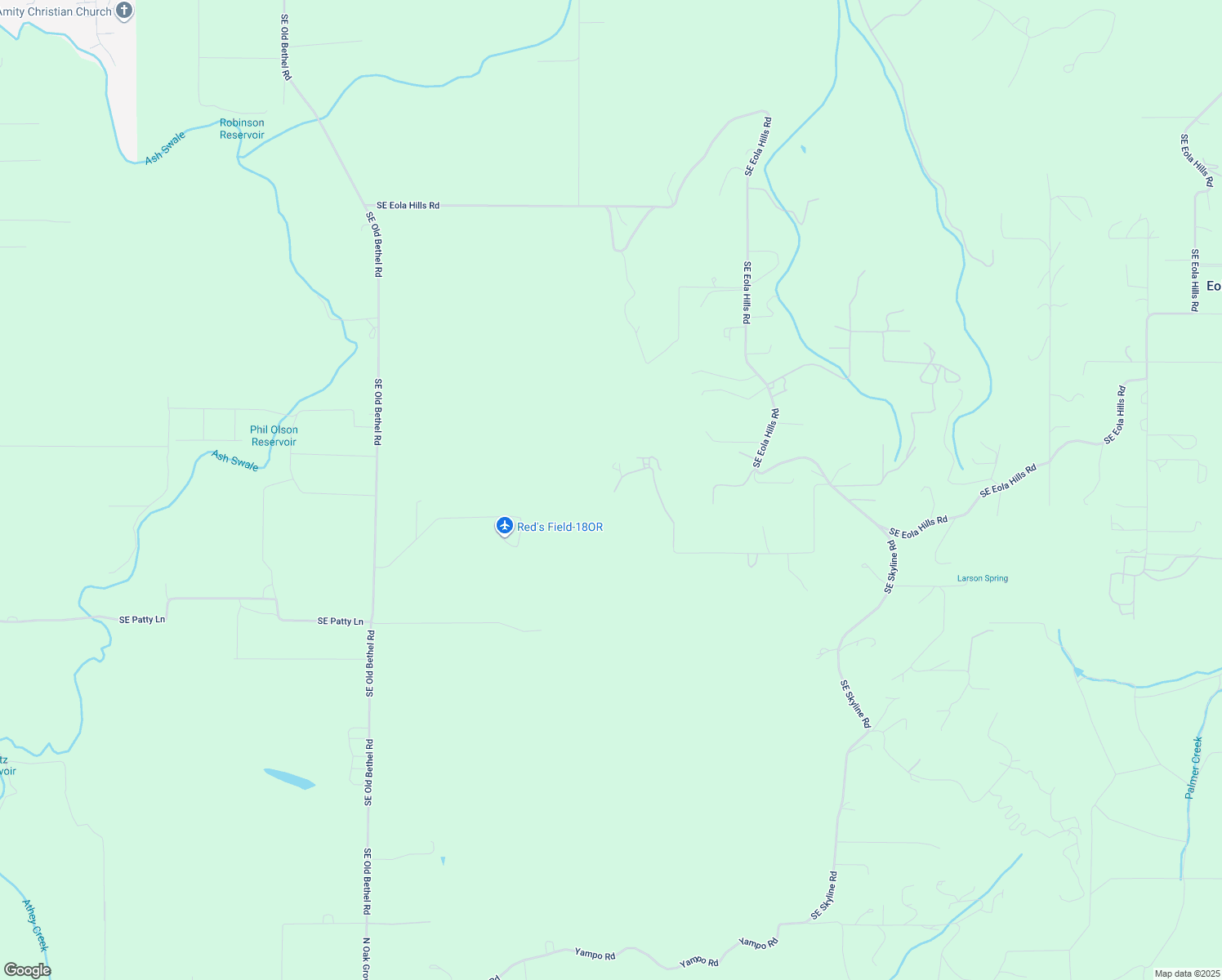 map of restaurants, bars, coffee shops, grocery stores, and more near 6000 Southeast Sartore Road in Amity