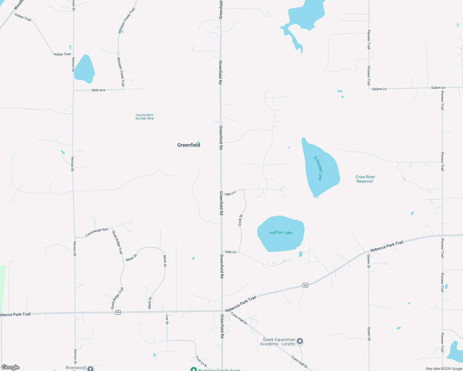 map of restaurants, bars, coffee shops, grocery stores, and more near 6300 78th Lane in Loretto