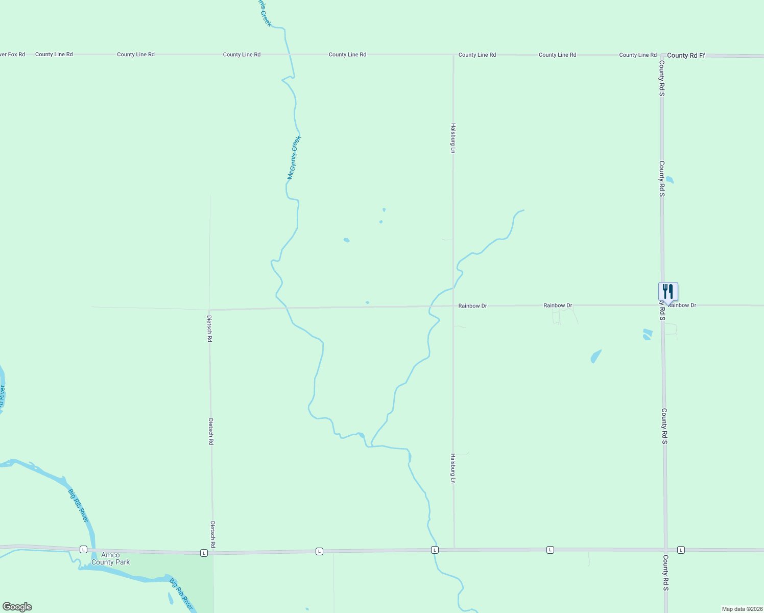 map of restaurants, bars, coffee shops, grocery stores, and more near 152 East Rainbow Drive in Athens