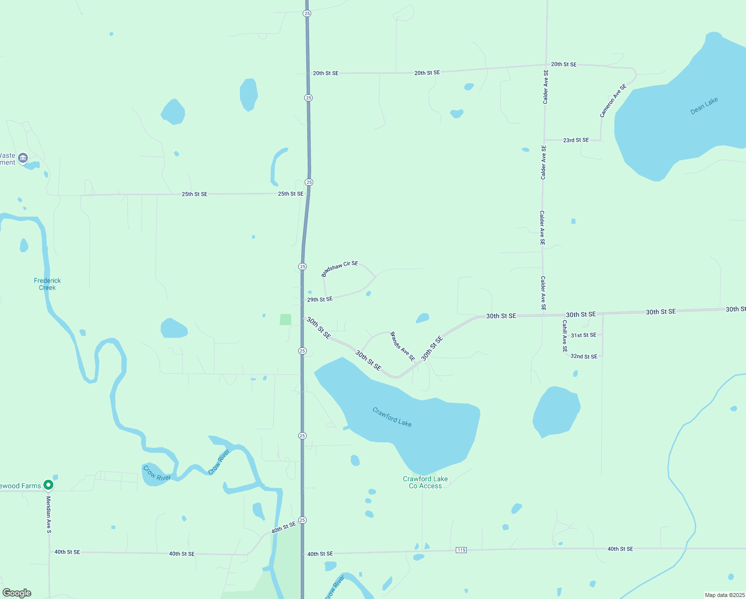 map of restaurants, bars, coffee shops, grocery stores, and more near 1273 29th Street Southeast in Buffalo