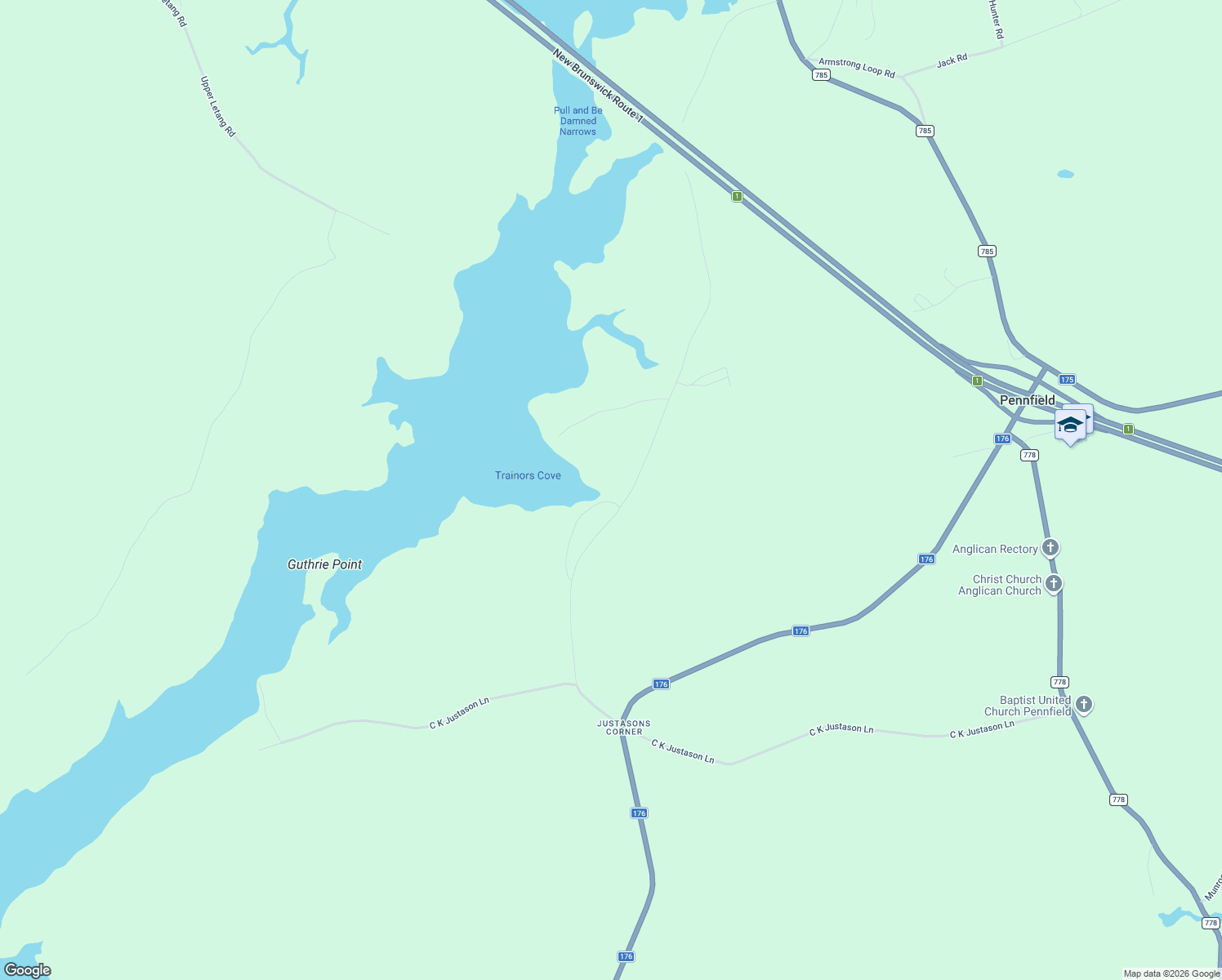map of restaurants, bars, coffee shops, grocery stores, and more near 105 Mealey Road in Pennfield