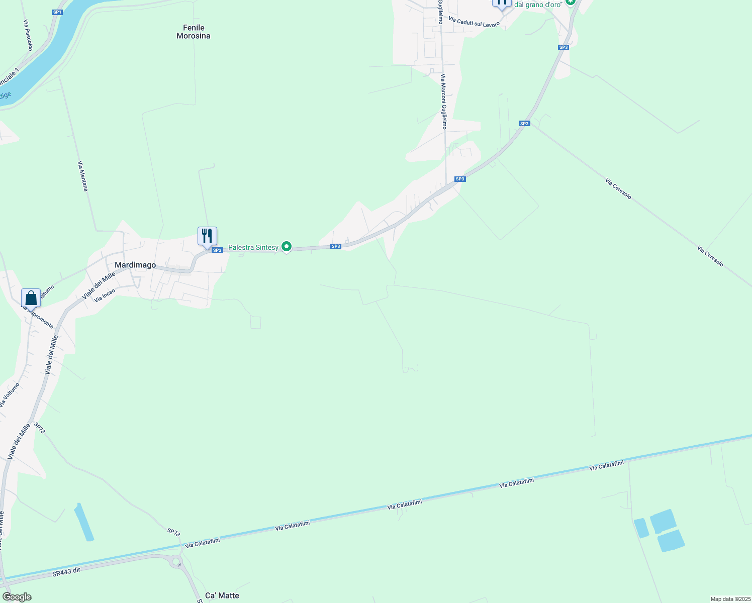 map of restaurants, bars, coffee shops, grocery stores, and more near 226 Via Cà Venezze in San Martino di Venezze