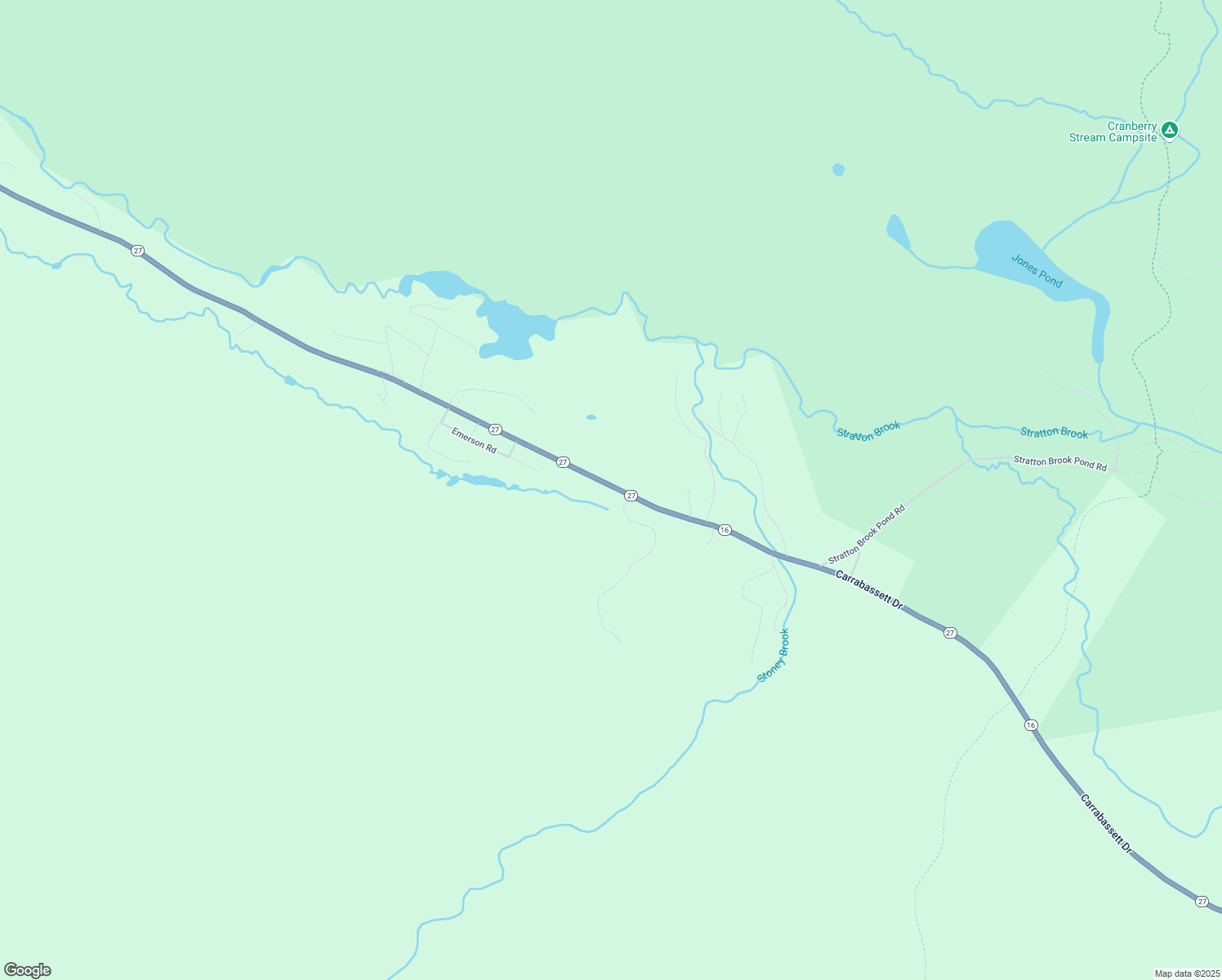 map of restaurants, bars, coffee shops, grocery stores, and more near 4352 Carrabassett Drive in Kingfield