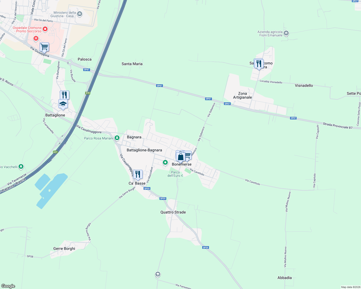 map of restaurants, bars, coffee shops, grocery stores, and more near 1 Via Pagliari Fratelli in Bonemerse
