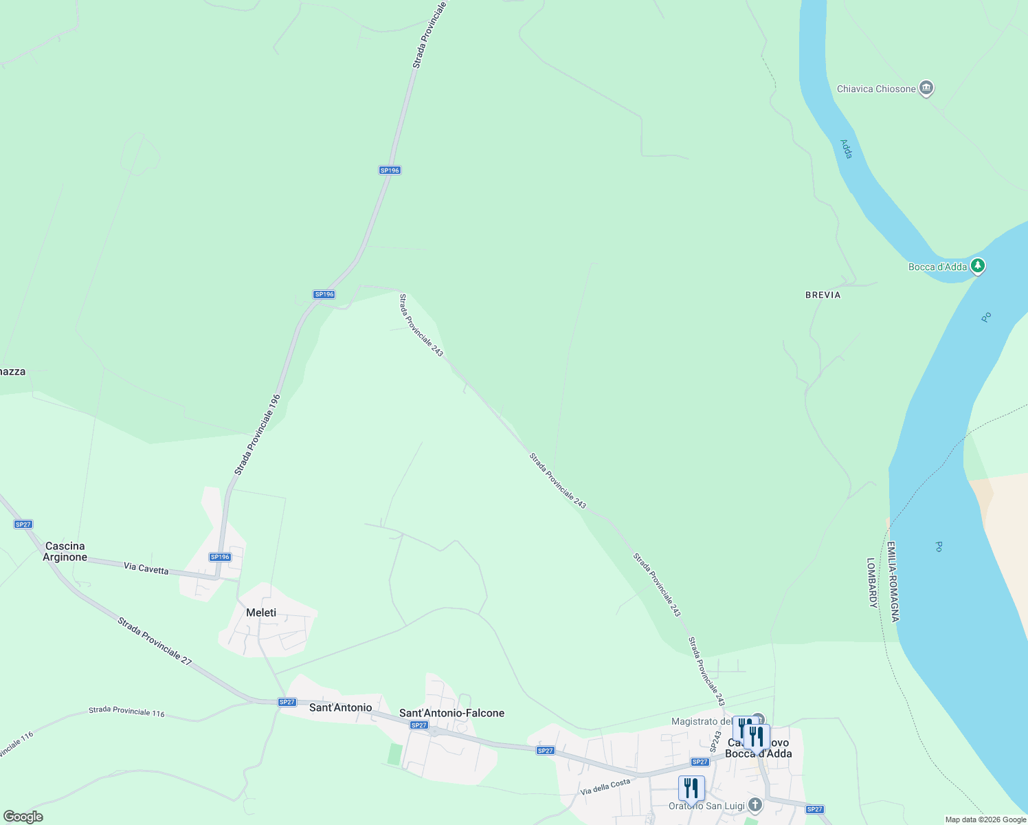 map of restaurants, bars, coffee shops, grocery stores, and more near in Province of Lodi
