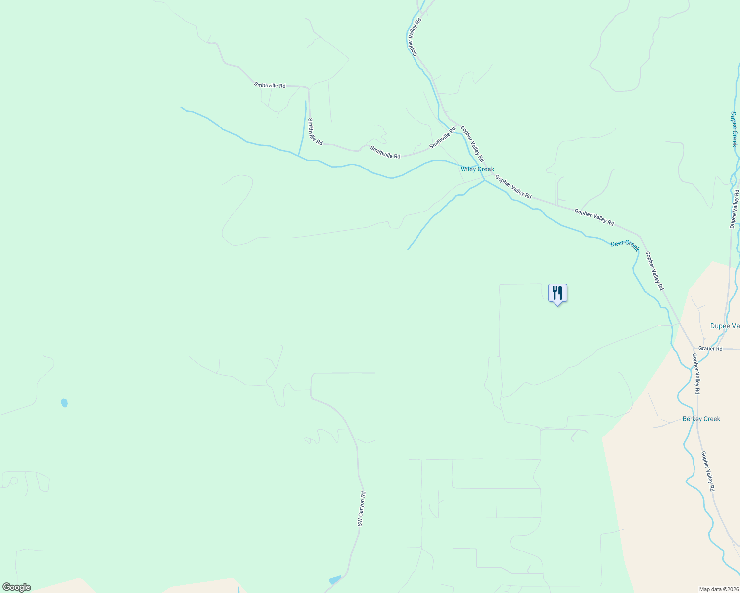 map of restaurants, bars, coffee shops, grocery stores, and more near 18940 Southwest Canyon Road in Sheridan
