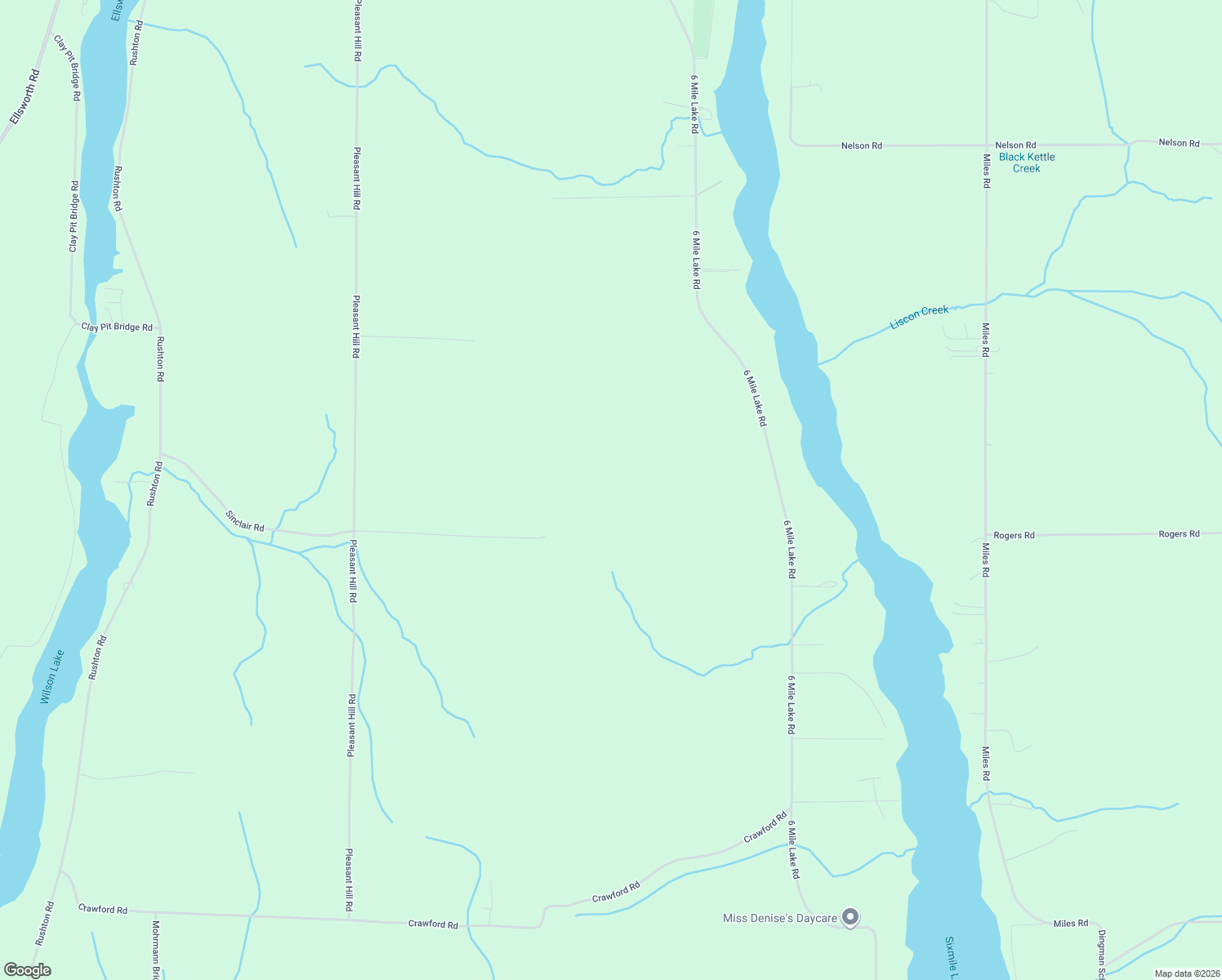 map of restaurants, bars, coffee shops, grocery stores, and more near 6170 Sinclair Road in Ellsworth
