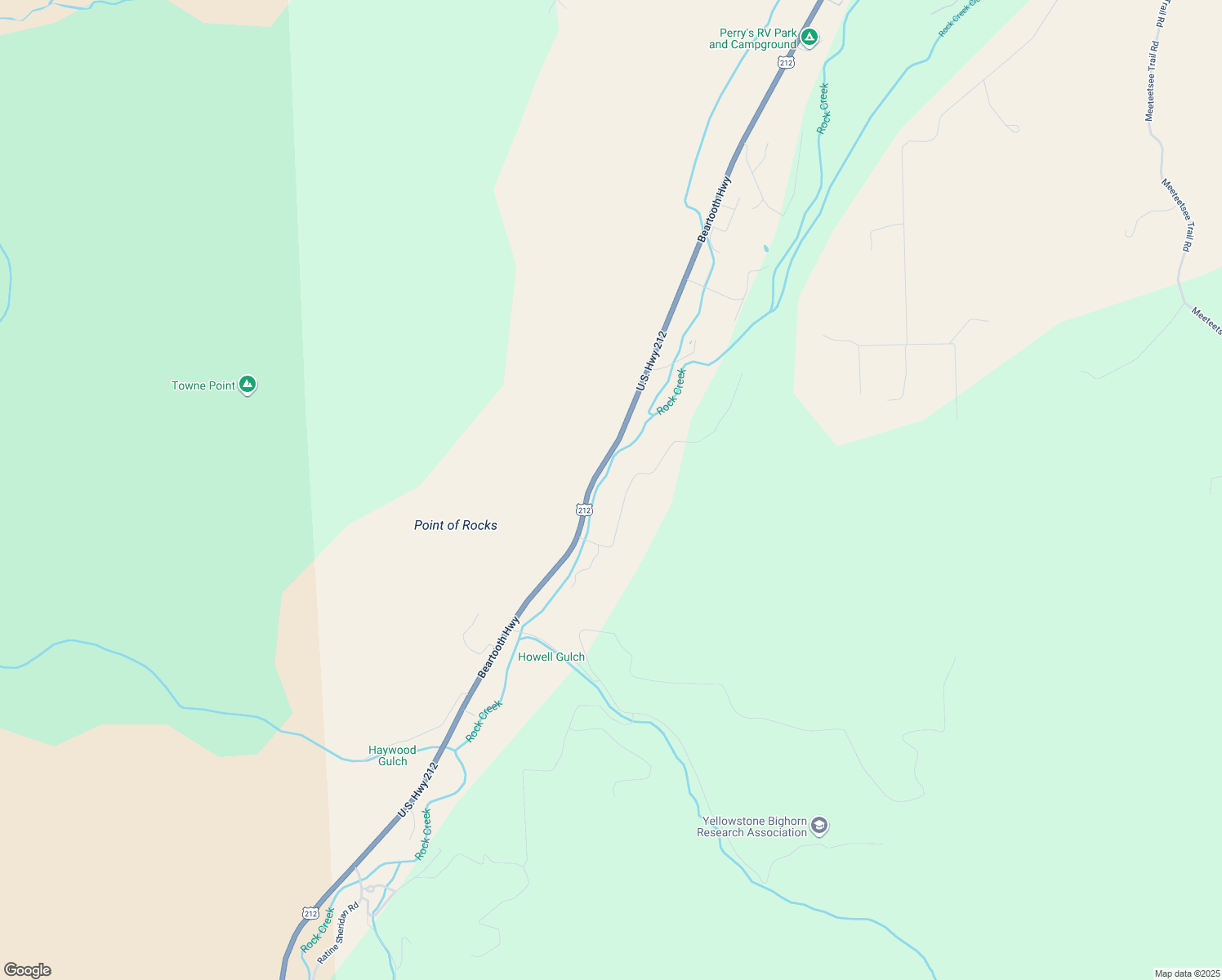 map of restaurants, bars, coffee shops, grocery stores, and more near 17 Biorn Ln in Red Lodge