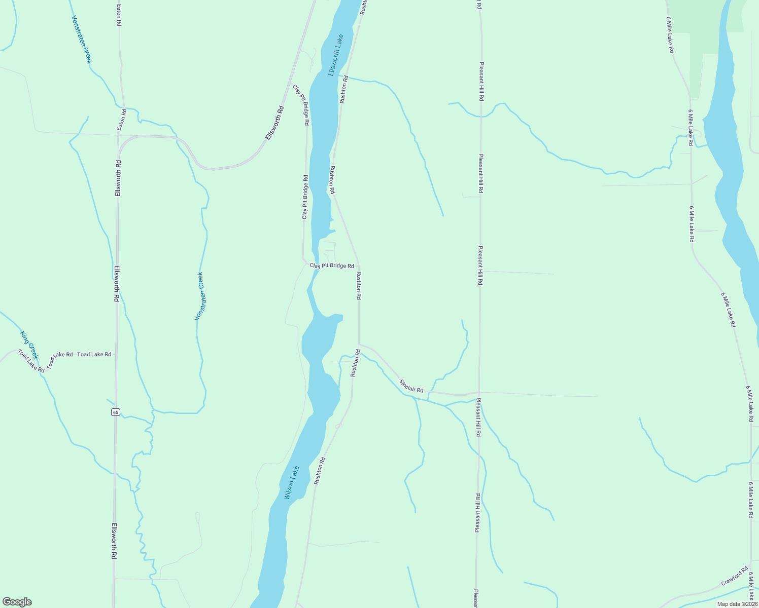 map of restaurants, bars, coffee shops, grocery stores, and more near 7492 Rushton Road in Ellsworth