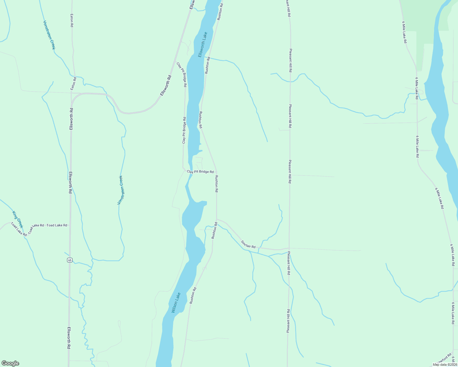 map of restaurants, bars, coffee shops, grocery stores, and more near 7492 Rushton Road in Ellsworth