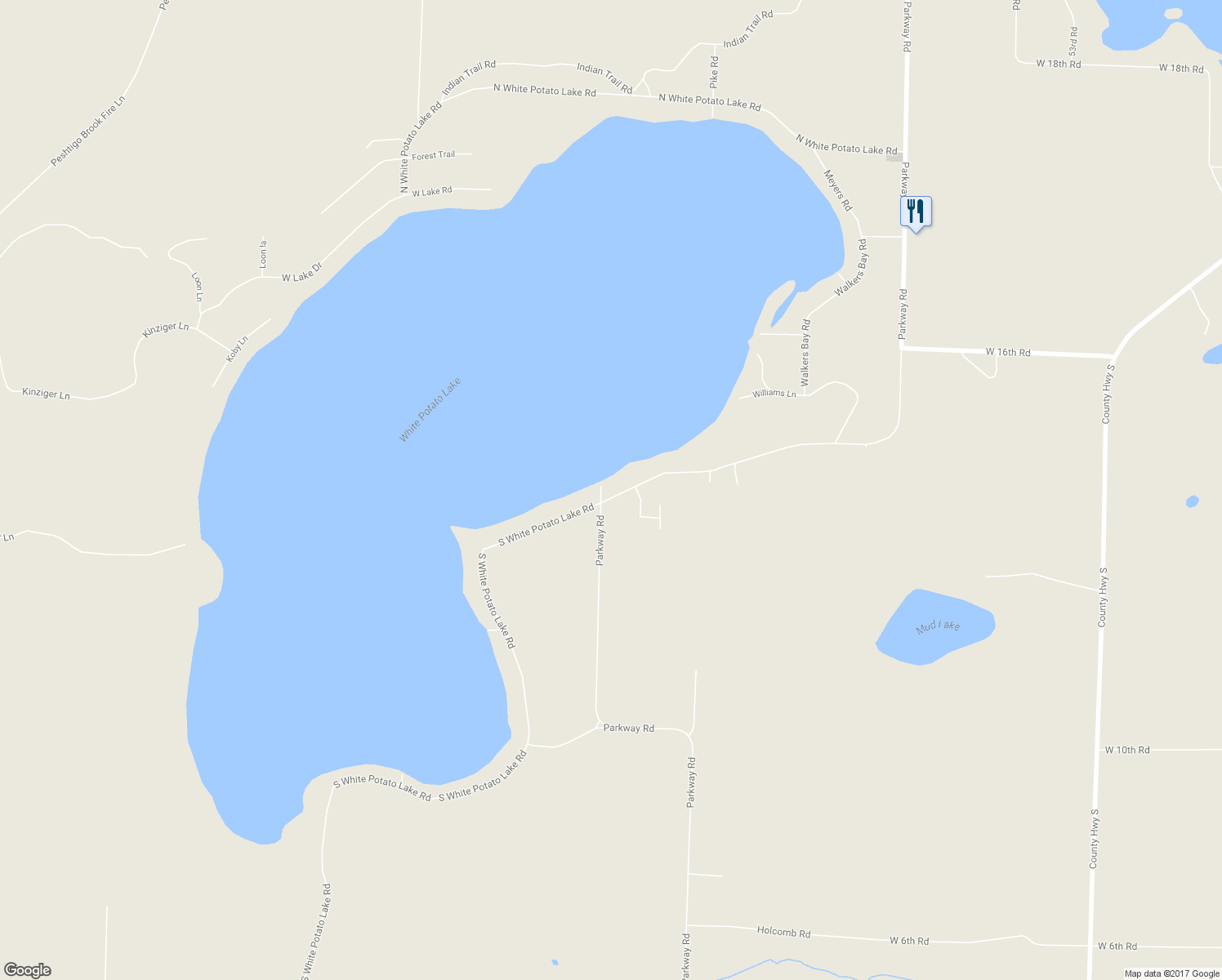 map of restaurants, bars, coffee shops, grocery stores, and more near 13147 Parkway Road in Pound