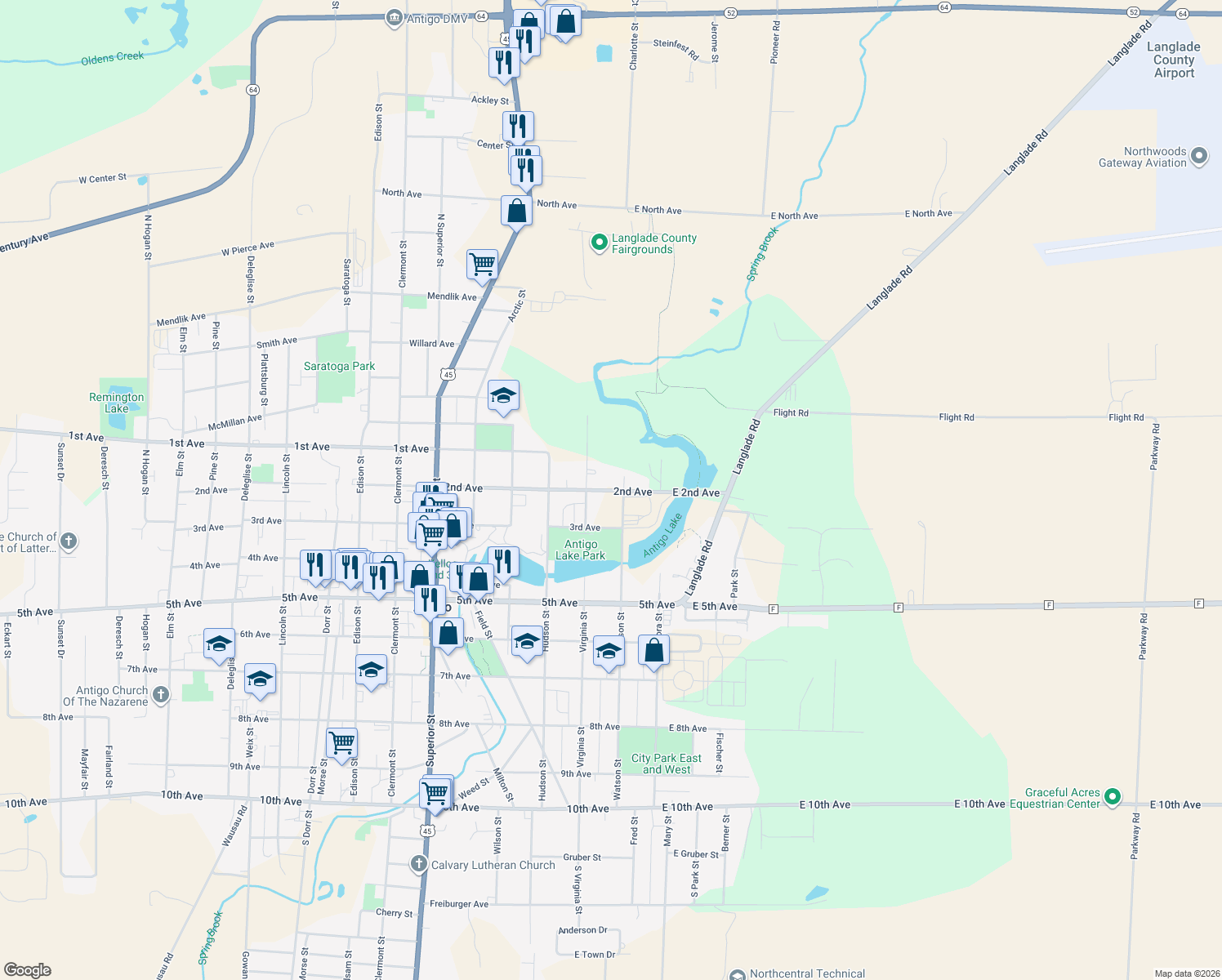 232 2nd Avenue, Antigo WI Walk Score