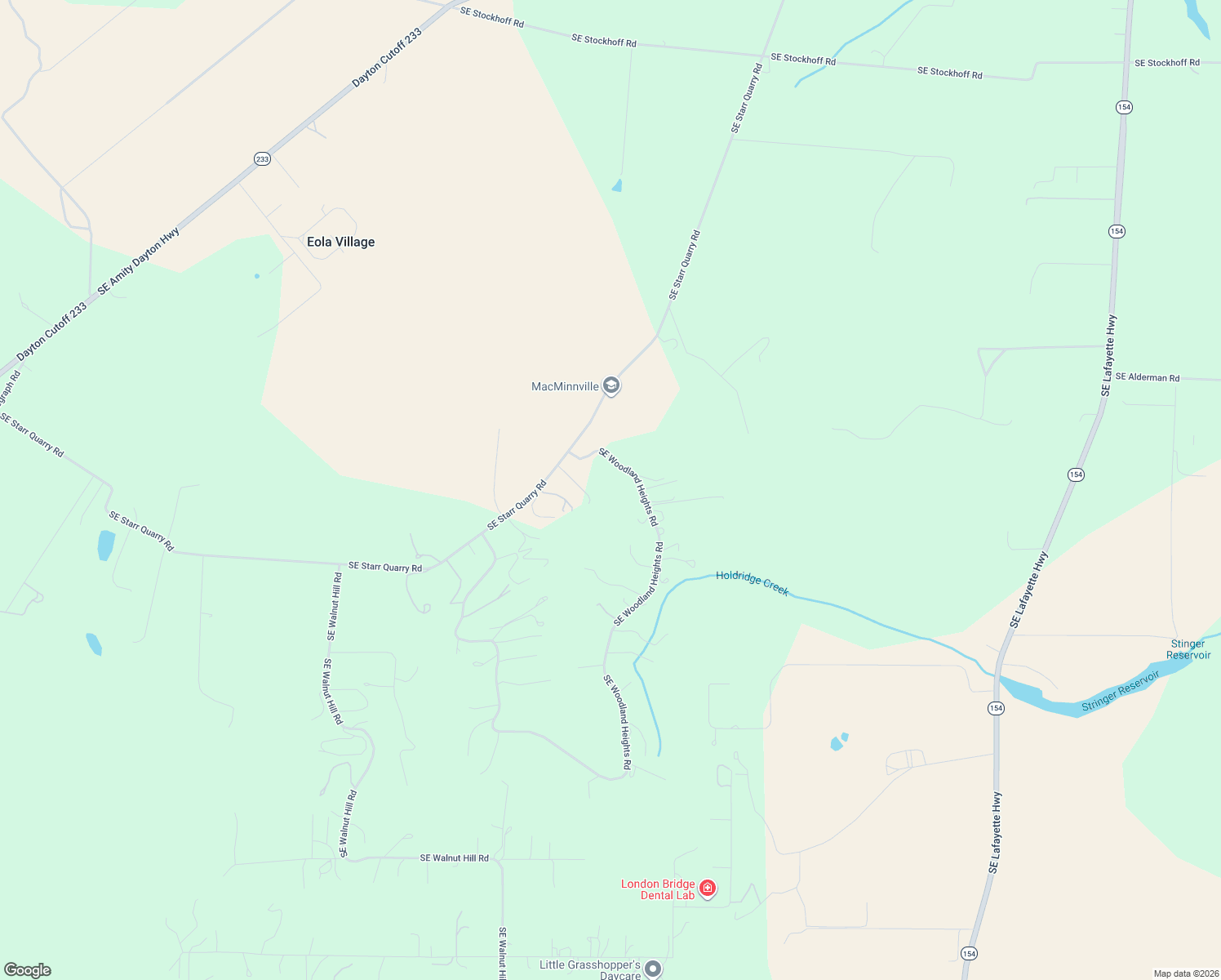 map of restaurants, bars, coffee shops, grocery stores, and more near 15090 Southeast Woodland Heights Road in Amity