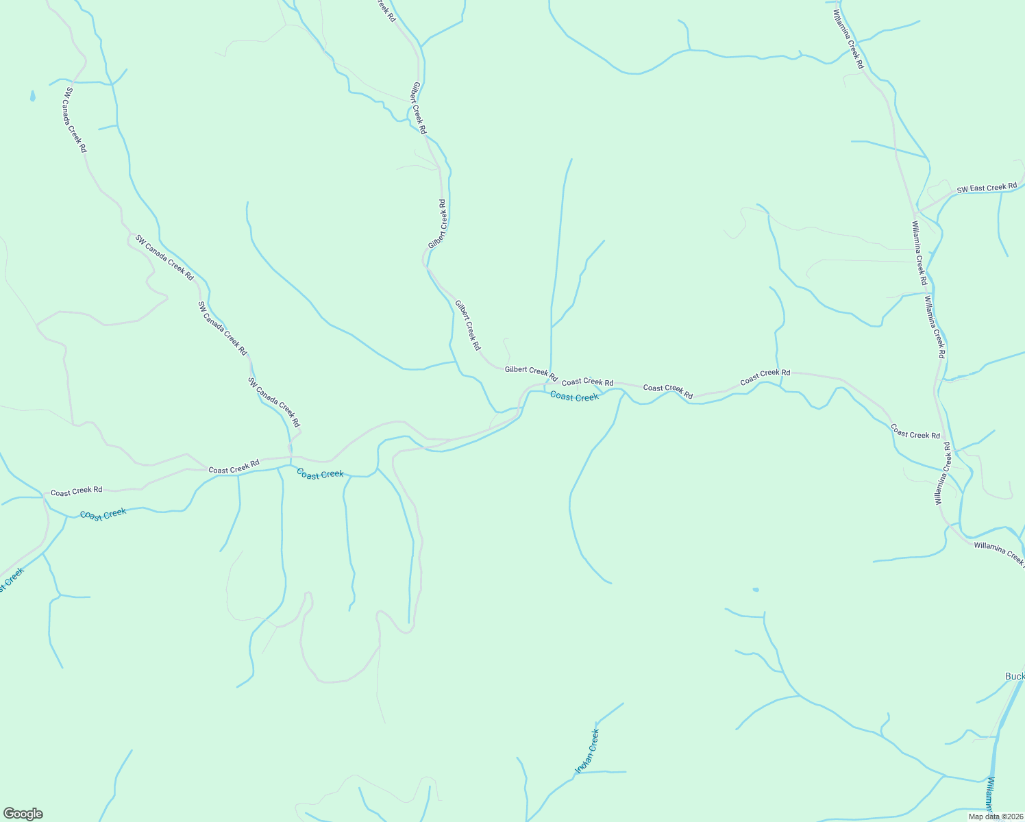 map of restaurants, bars, coffee shops, grocery stores, and more near Coast Creek Road in Willamina
